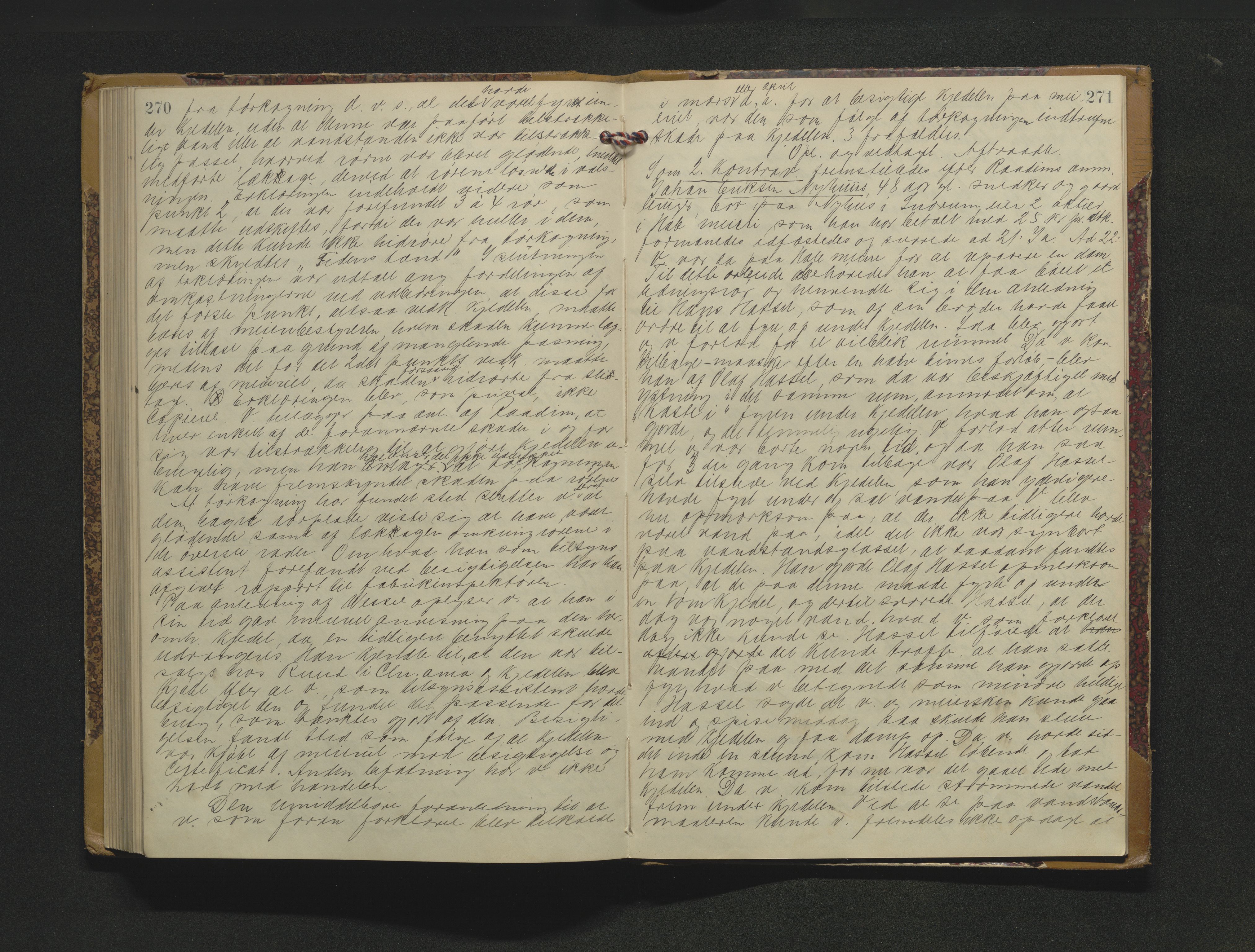 Eiker, Modum og Sigdal sorenskriveri, AV/SAKO-A-123/H/Hb/Hbb/Hbbc/L0006: Registerings- og forhandlingsprotokoll, 1902-1906, s. 270-271