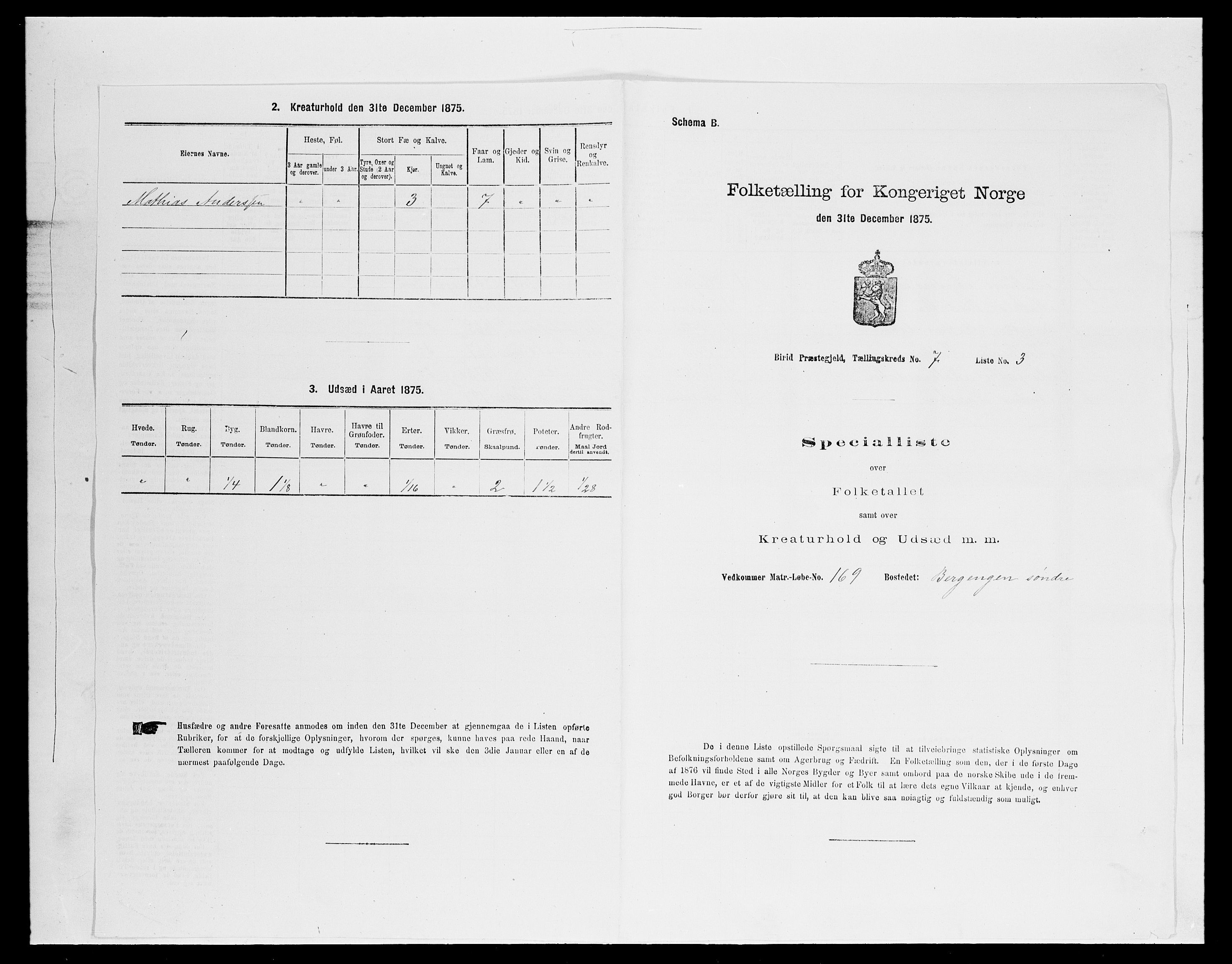 SAH, Folketelling 1875 for 0525P Biri prestegjeld, 1875, s. 1298