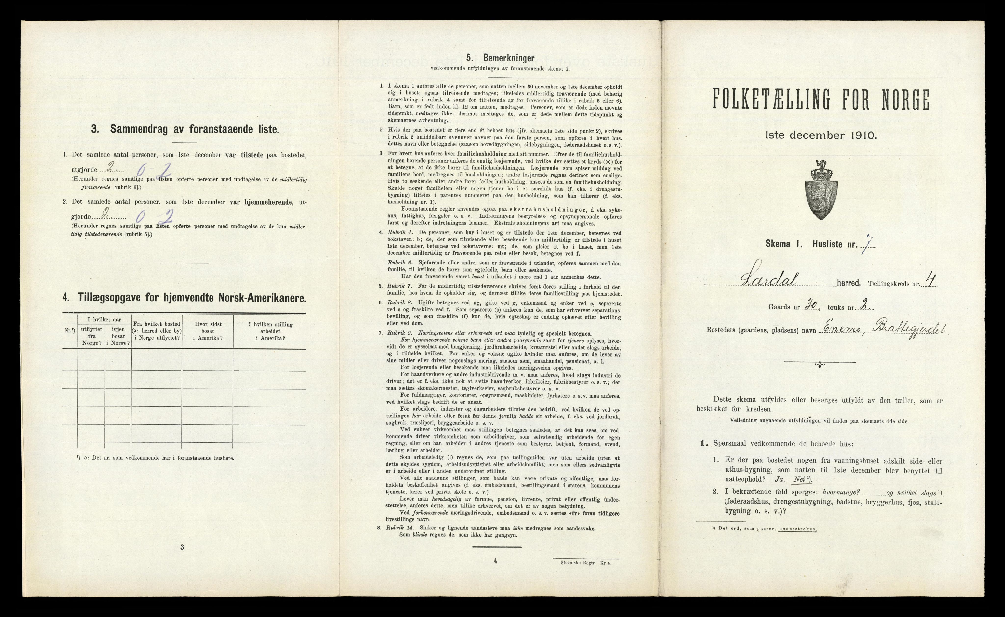 RA, Folketelling 1910 for 1422 Lærdal herred, 1910, s. 358