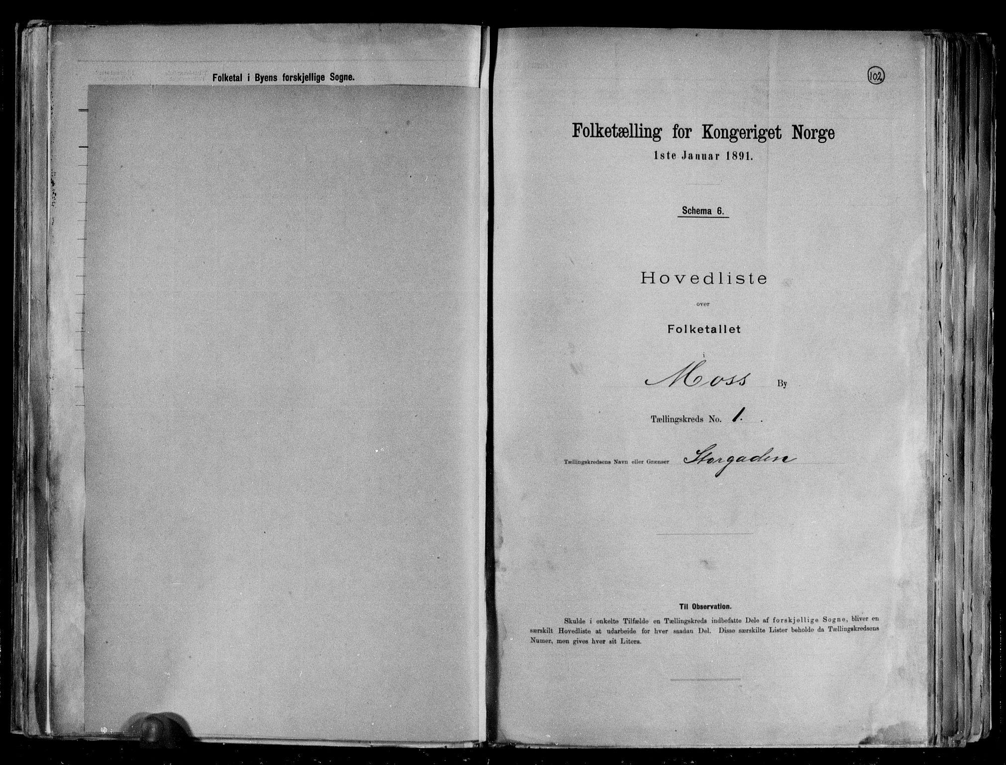 RA, Folketelling 1891 for 0104 Moss kjøpstad, 1891, s. 5