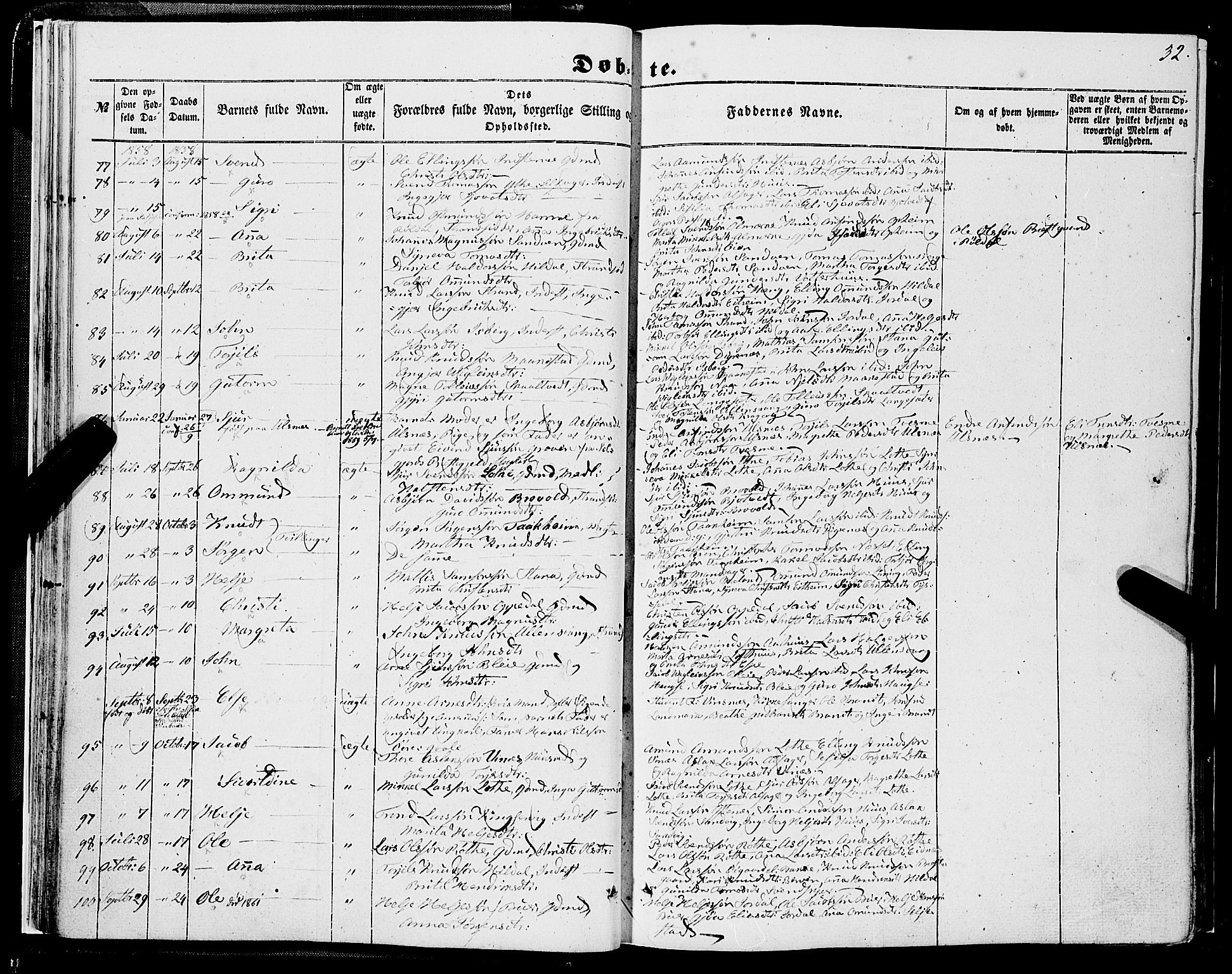 Ullensvang sokneprestembete, AV/SAB-A-78701/H/Haa: Ministerialbok nr. A 11, 1854-1866, s. 32