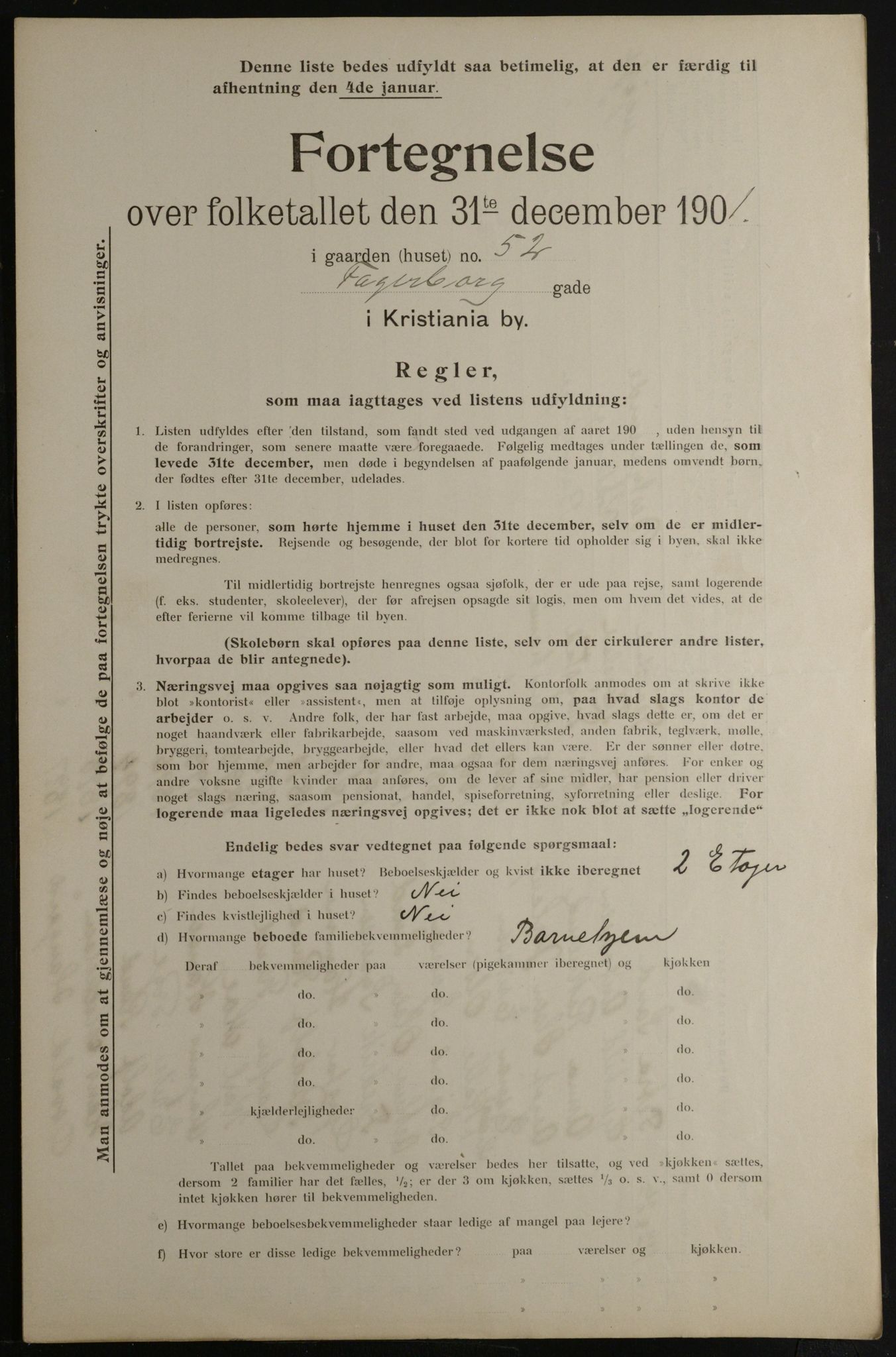 OBA, Kommunal folketelling 31.12.1901 for Kristiania kjøpstad, 1901, s. 3735