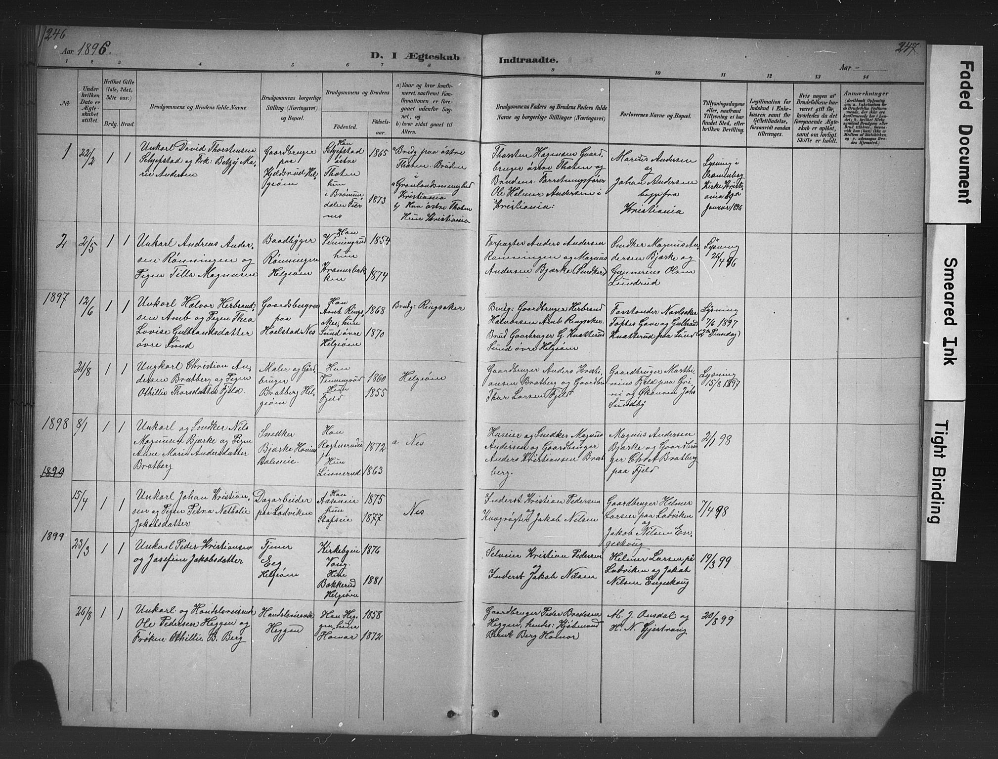 Nes prestekontor, Hedmark, SAH/PREST-020/L/La/L0016: Klokkerbok nr. 16, 1883-1900, s. 246-247