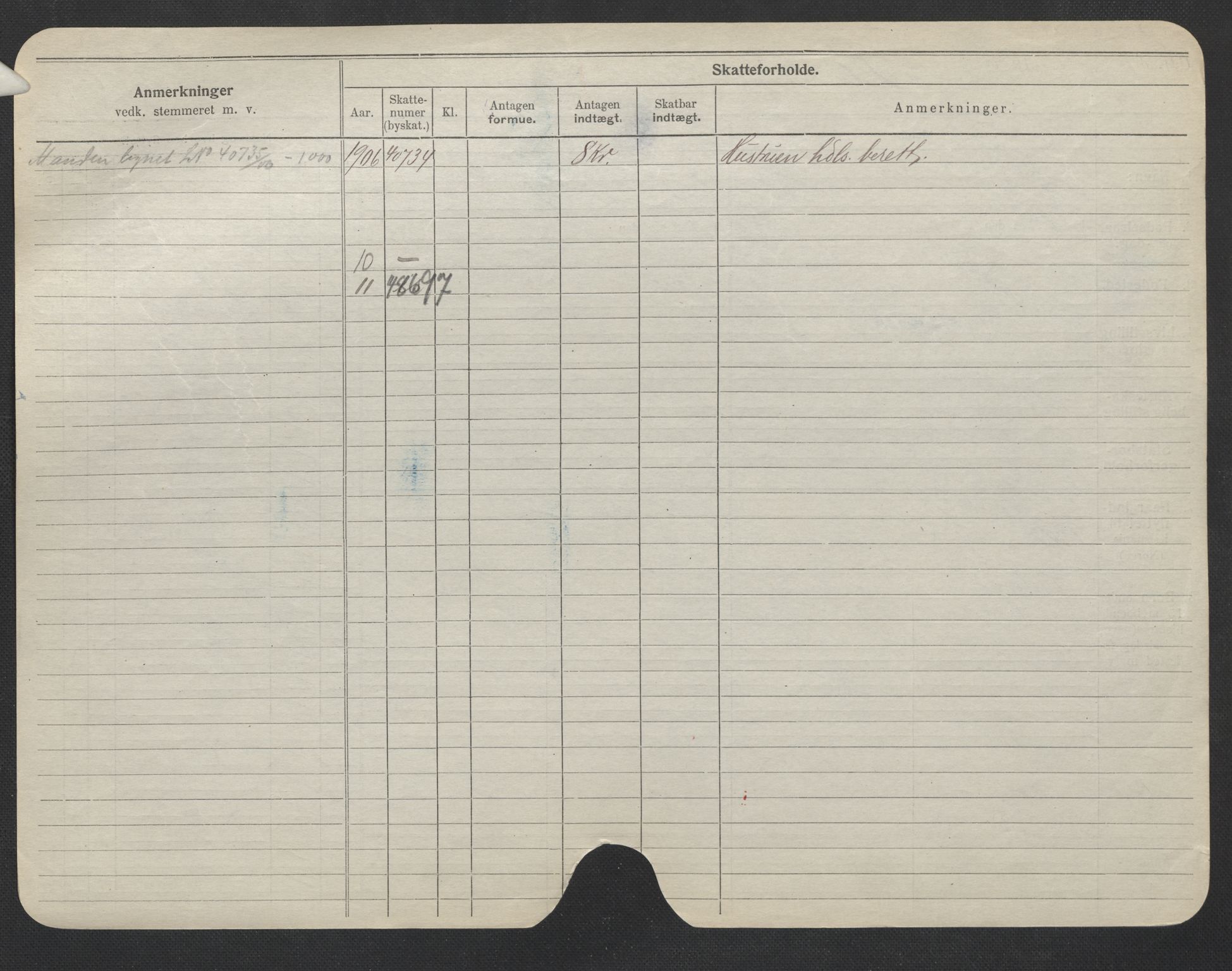 Oslo folkeregister, Registerkort, SAO/A-11715/F/Fa/Fac/L0007: Menn, 1906-1914, s. 376b