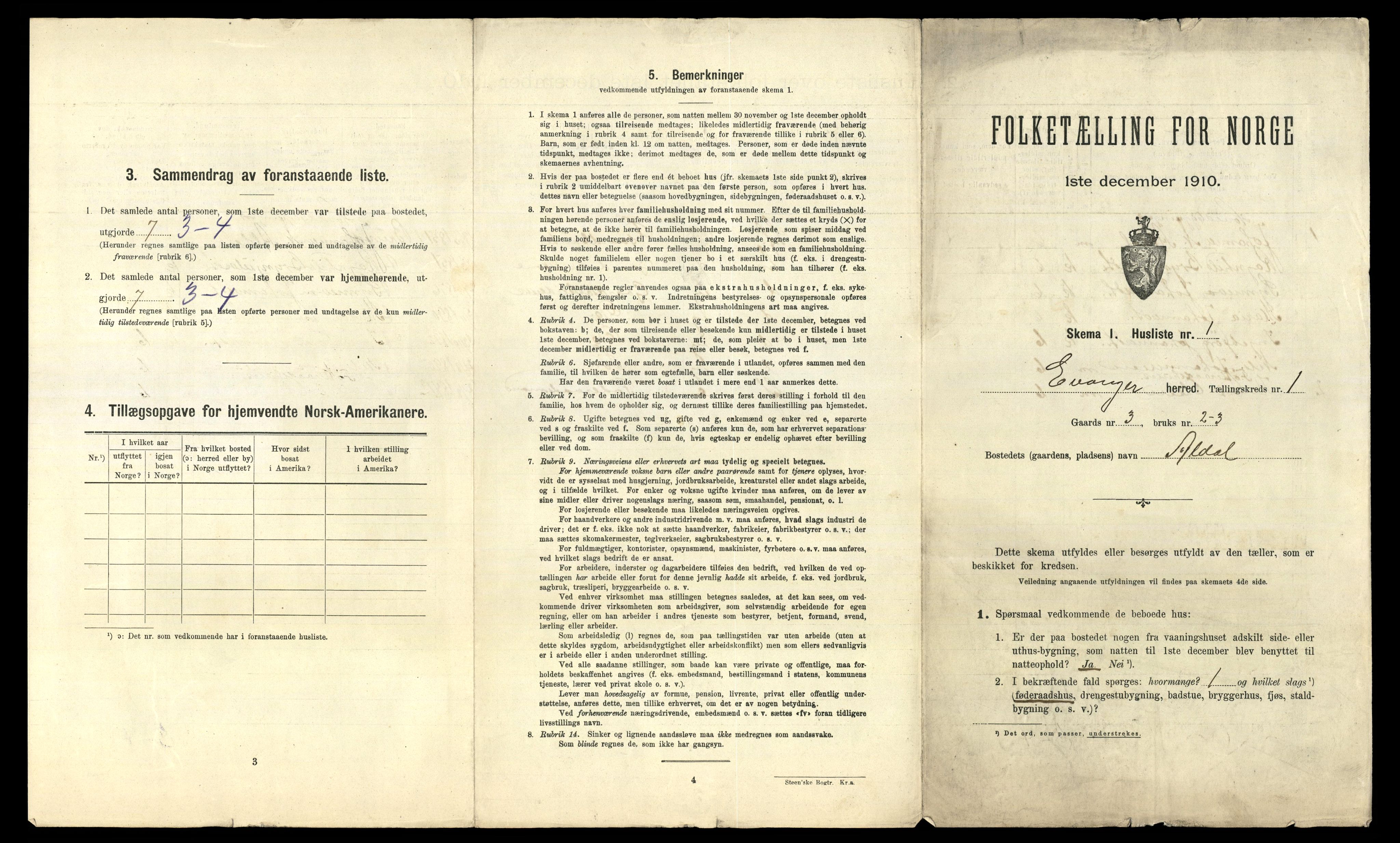 RA, Folketelling 1910 for 1237 Evanger herred, 1910, s. 51