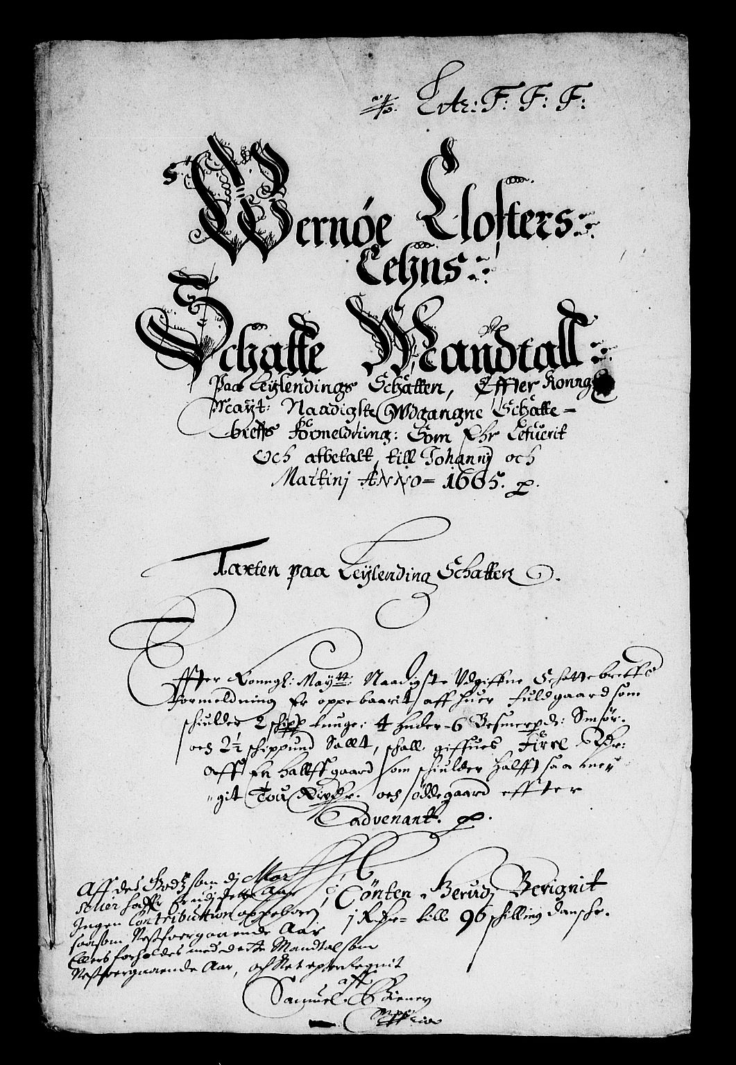 Rentekammeret inntil 1814, Reviderte regnskaper, Stiftamtstueregnskaper, Landkommissariatet på Akershus og Akershus stiftamt, AV/RA-EA-5869/R/Ra/L0031: Landkommissariatet på Akershus, 1665