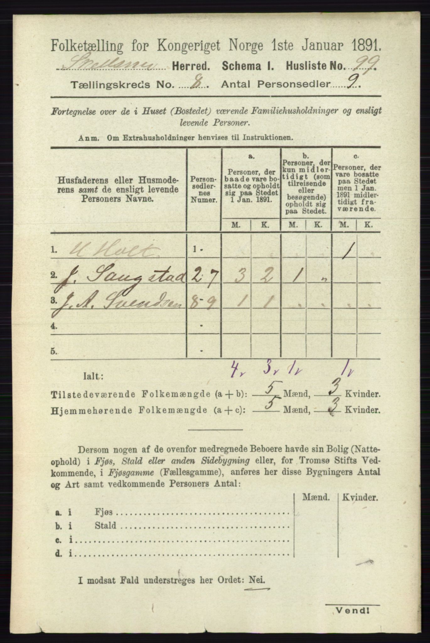 RA, Folketelling 1891 for 0231 Skedsmo herred, 1891, s. 3914