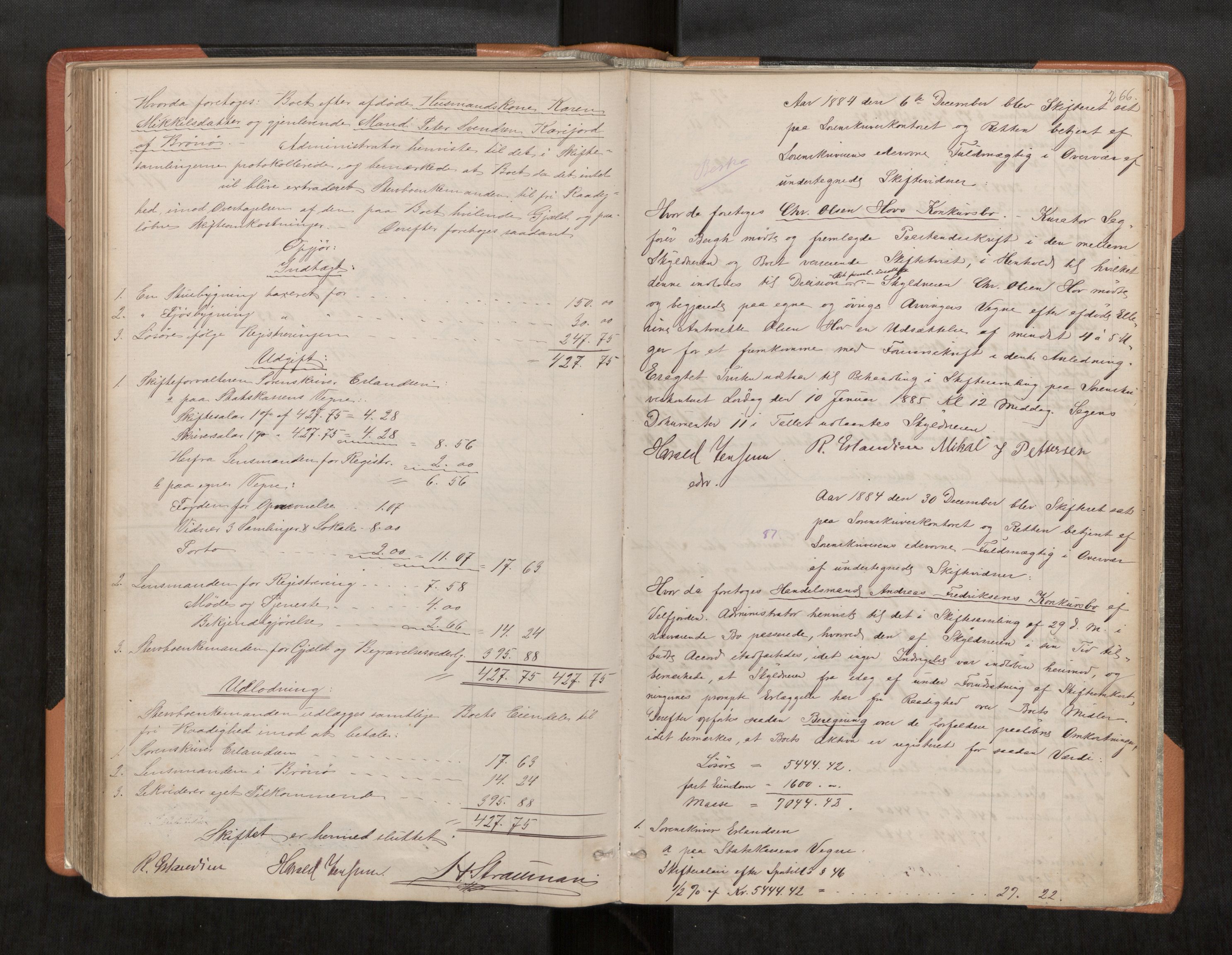 Søndre Helgeland sorenskriveri, AV/SAT-A-4575/1/3/3A/L0003: Skifteutlodningsprot., 1878-1886, s. 266