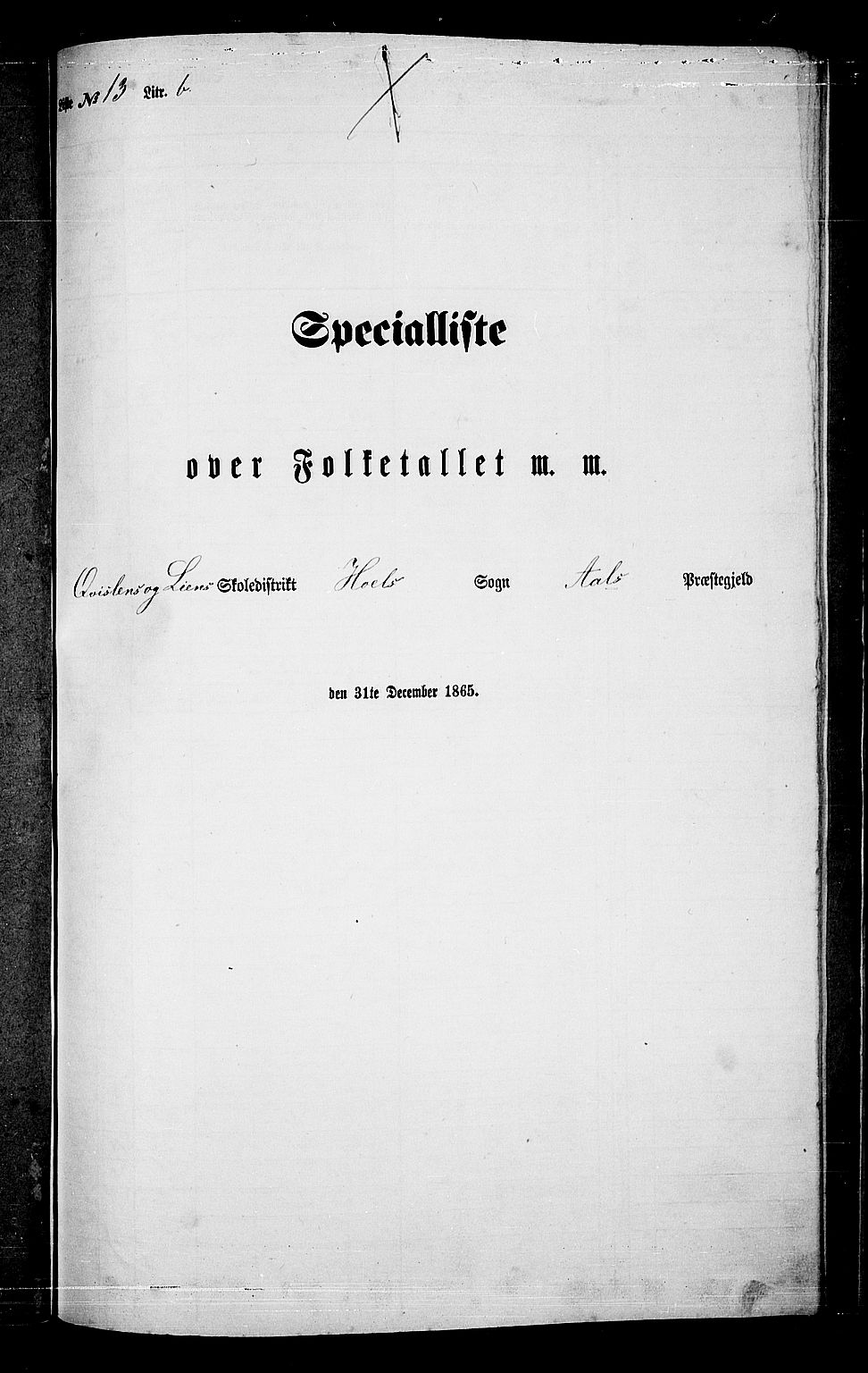 RA, Folketelling 1865 for 0619P Ål prestegjeld, 1865, s. 238