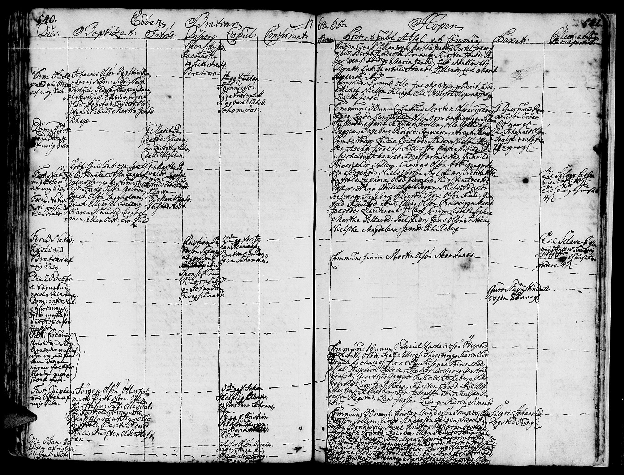 Ministerialprotokoller, klokkerbøker og fødselsregistre - Møre og Romsdal, AV/SAT-A-1454/581/L0931: Ministerialbok nr. 581A01, 1751-1765, s. 540-541