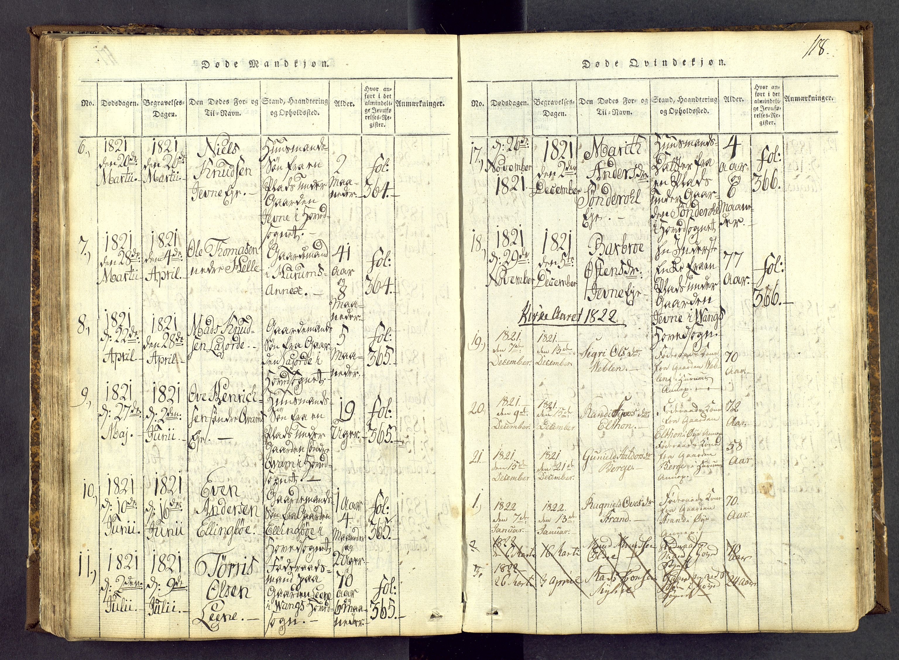 Vang prestekontor, Valdres, SAH/PREST-140/H/Ha/L0004: Ministerialbok nr. 4, 1814-1831, s. 118