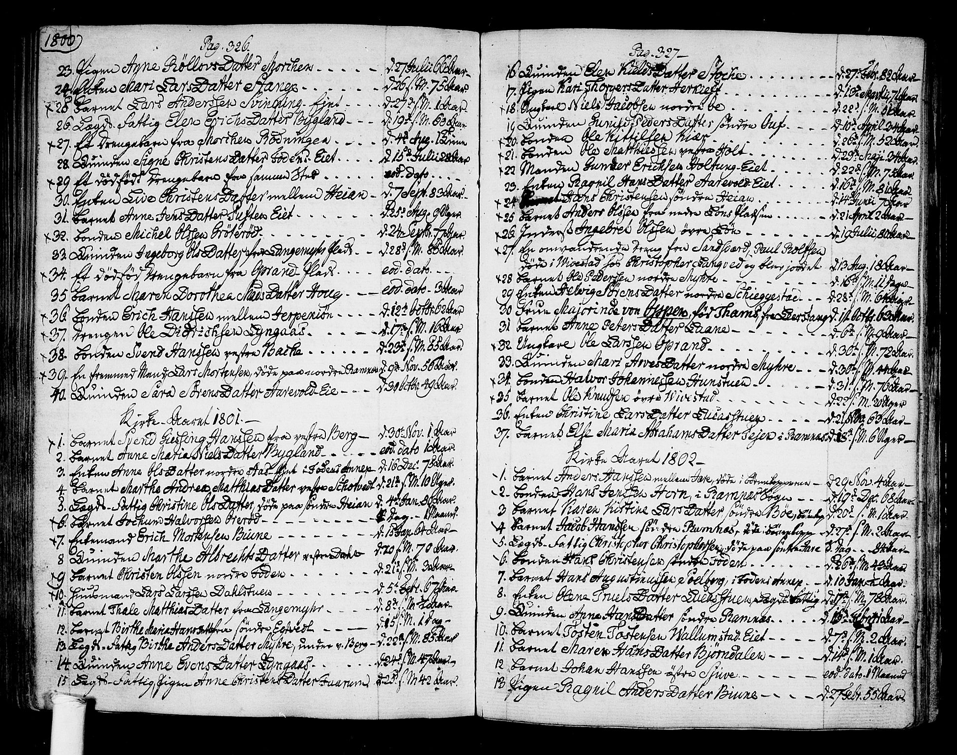 Ramnes kirkebøker, SAKO/A-314/F/Fa/L0003: Ministerialbok nr. I 3, 1790-1813, s. 326-327