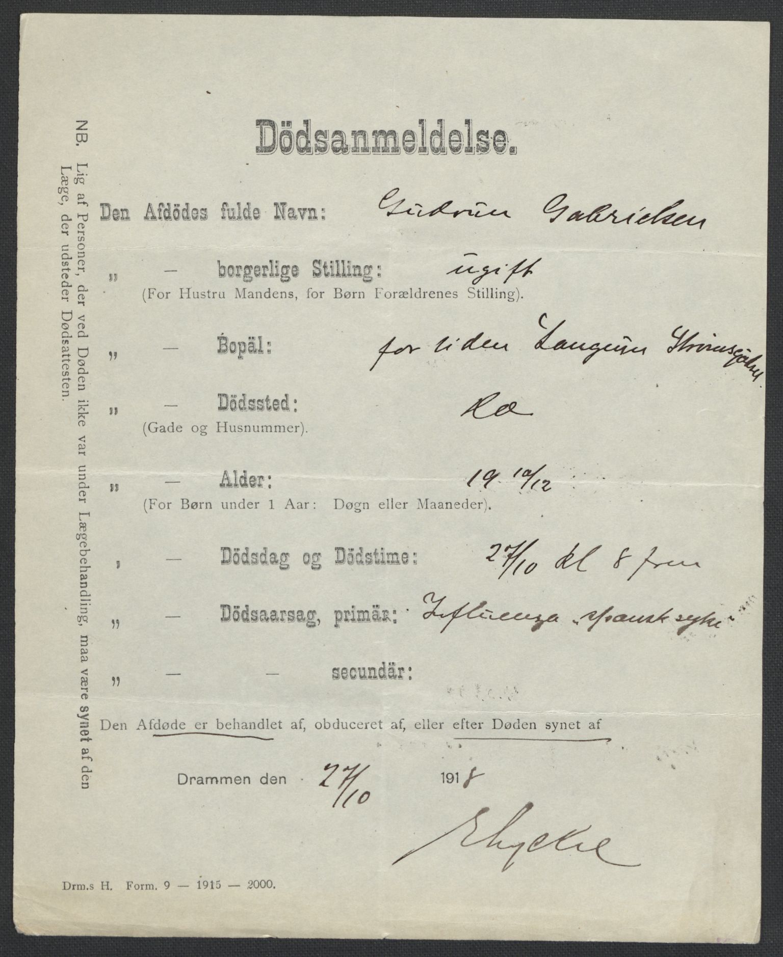 Skoger lensmannskontor, AV/SAKO-A-548/H/Ha/L0006: Dødsfallsprotokoll, 1916-1923