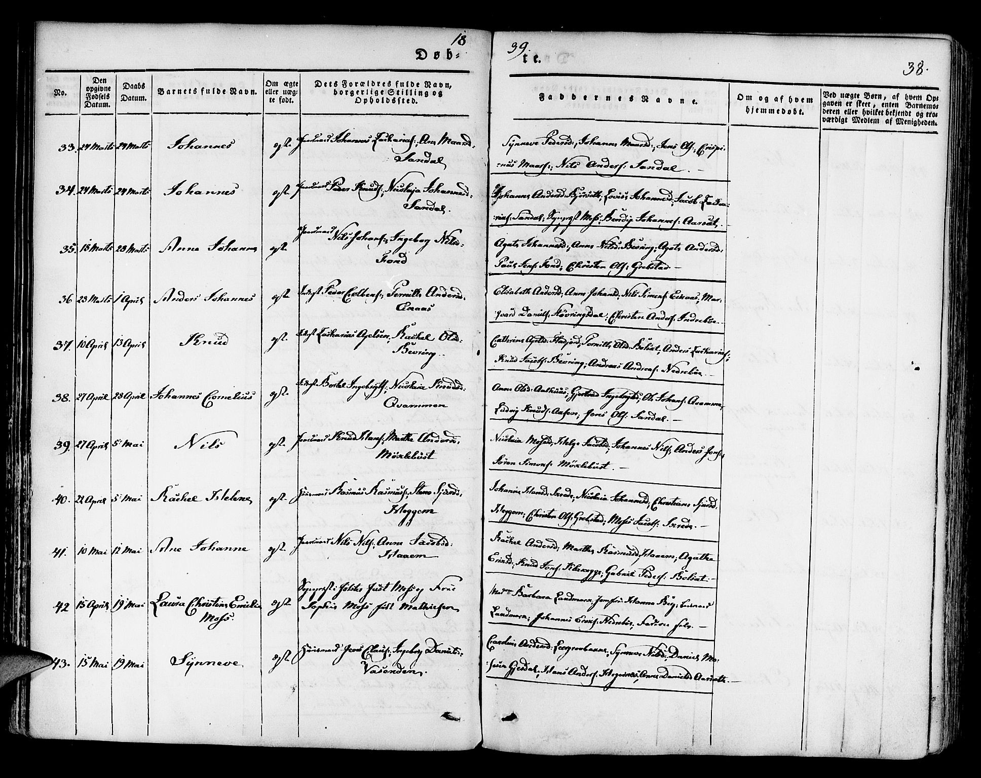 Jølster sokneprestembete, AV/SAB-A-80701/H/Haa/Haaa/L0009: Ministerialbok nr. A 9, 1833-1848, s. 38