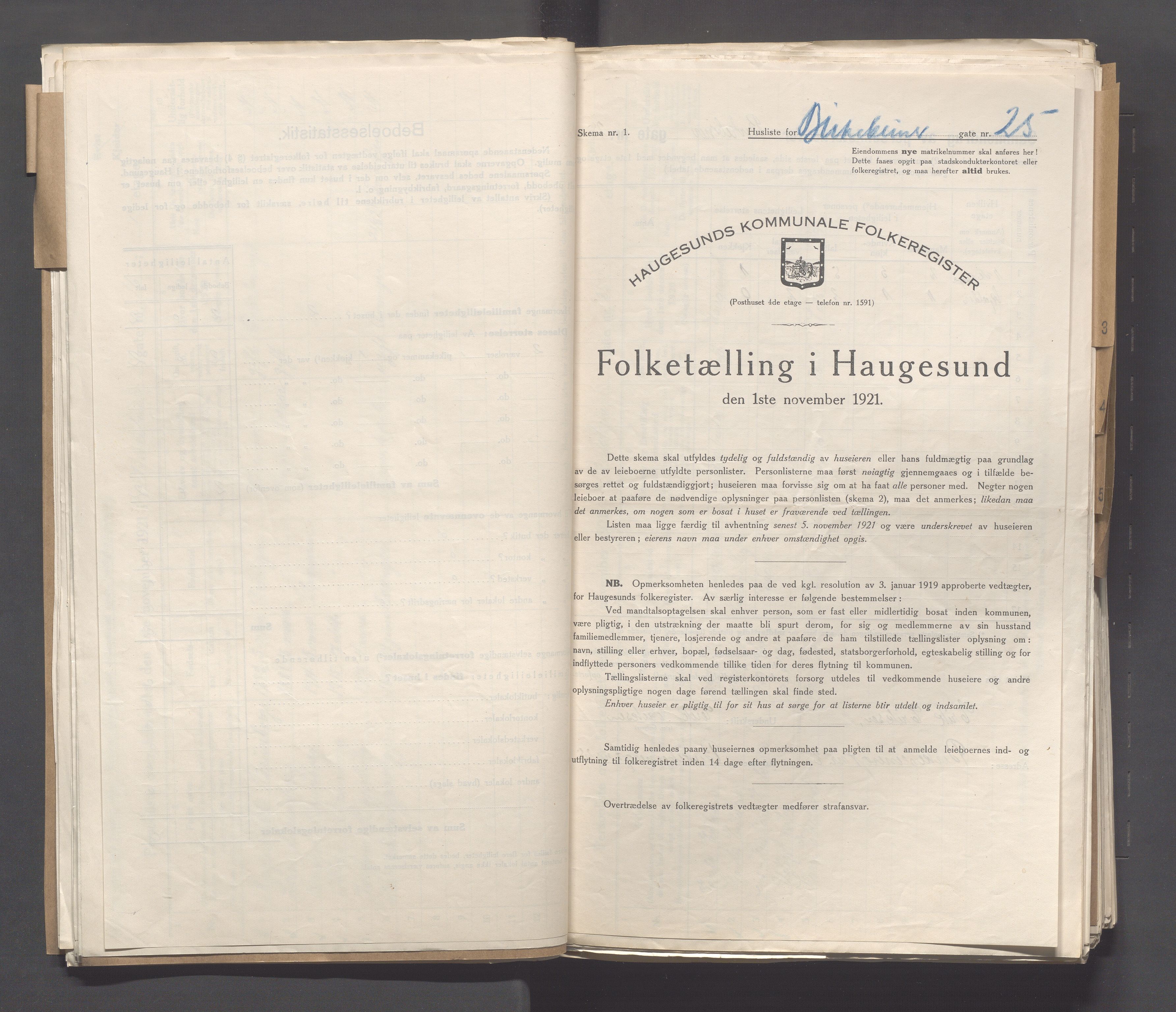 IKAR, Kommunal folketelling 1.11.1921 for Haugesund, 1921, s. 125