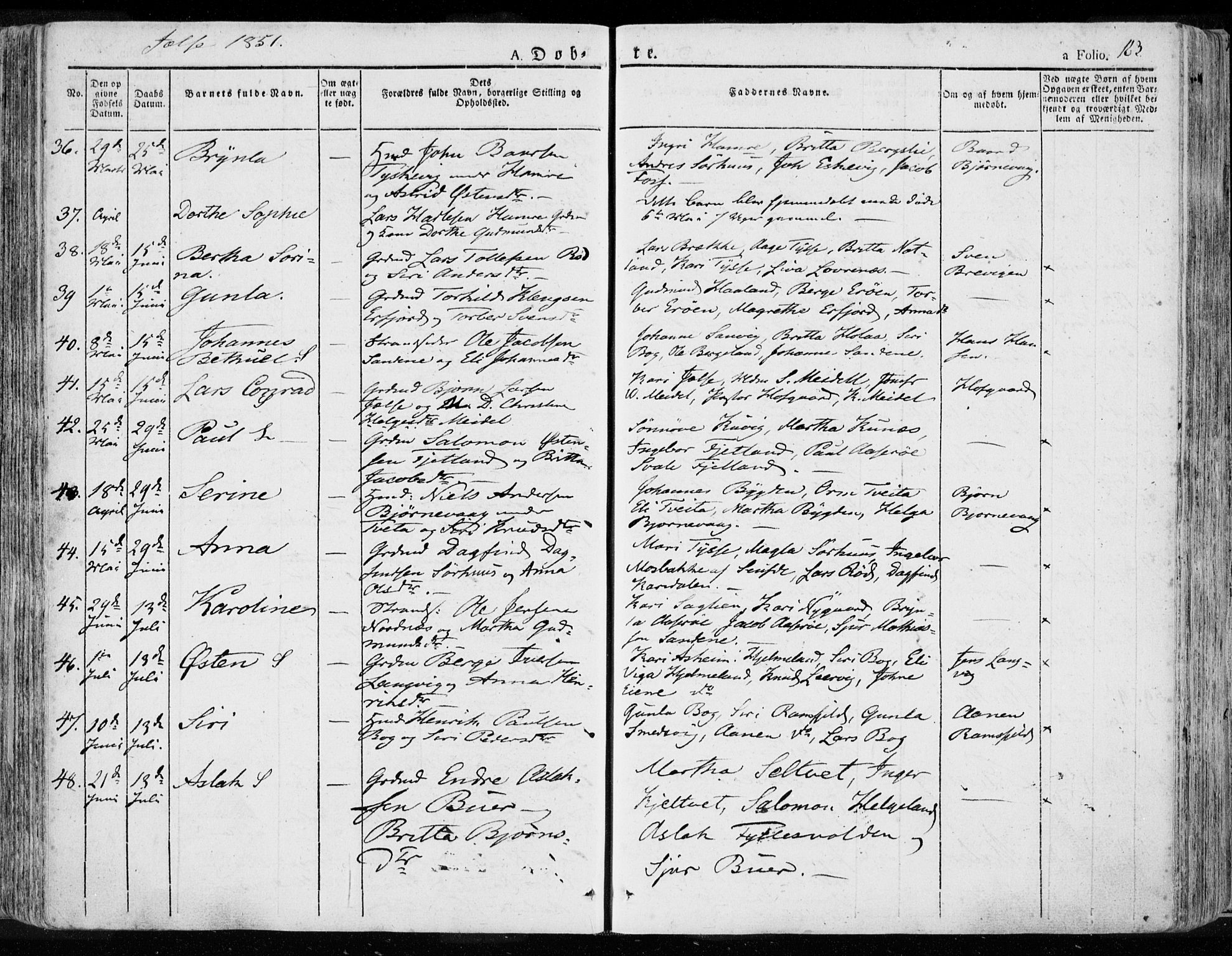 Jelsa sokneprestkontor, AV/SAST-A-101842/01/IV: Ministerialbok nr. A 6.1, 1828-1853, s. 163