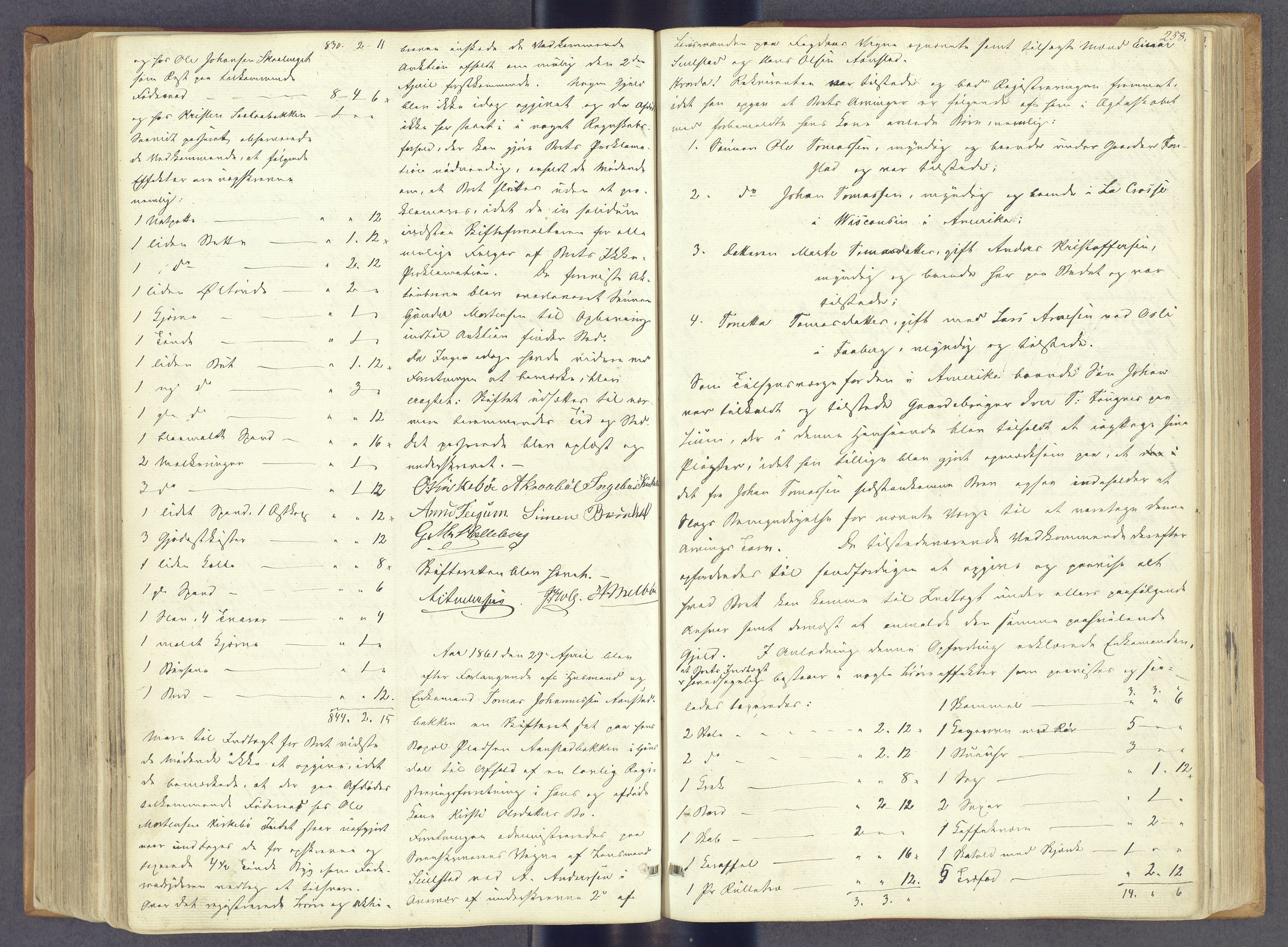 Sør-Gudbrandsdal tingrett, AV/SAH-TING-004/J/Ja/Jab/L0002: Skifteregistreringsprotokoll - Gausdal, 1846-1869, s. 257b-258a