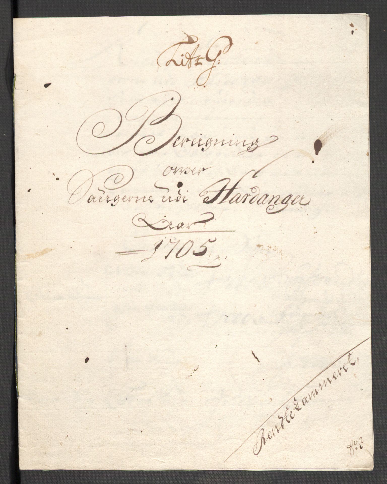 Rentekammeret inntil 1814, Reviderte regnskaper, Fogderegnskap, RA/EA-4092/R48/L2983: Fogderegnskap Sunnhordland og Hardanger, 1705, s. 178