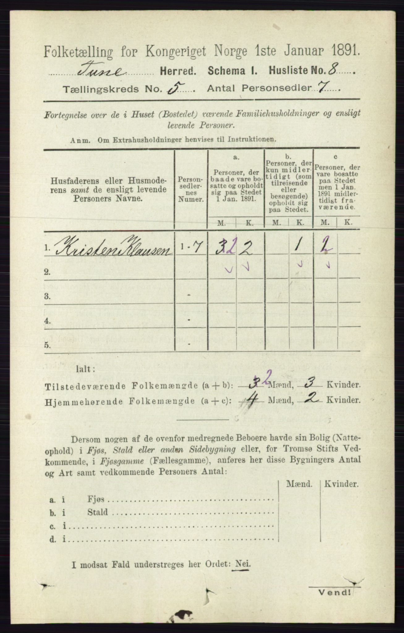 RA, Folketelling 1891 for 0130 Tune herred, 1891, s. 3165