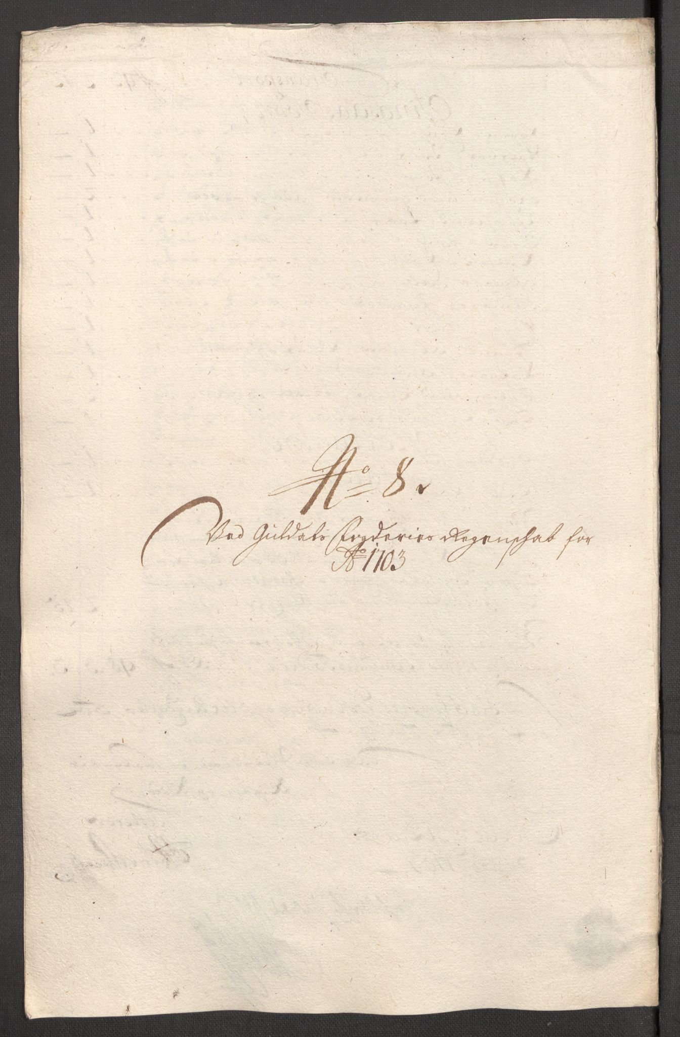 Rentekammeret inntil 1814, Reviderte regnskaper, Fogderegnskap, RA/EA-4092/R60/L3953: Fogderegnskap Orkdal og Gauldal, 1703, s. 343