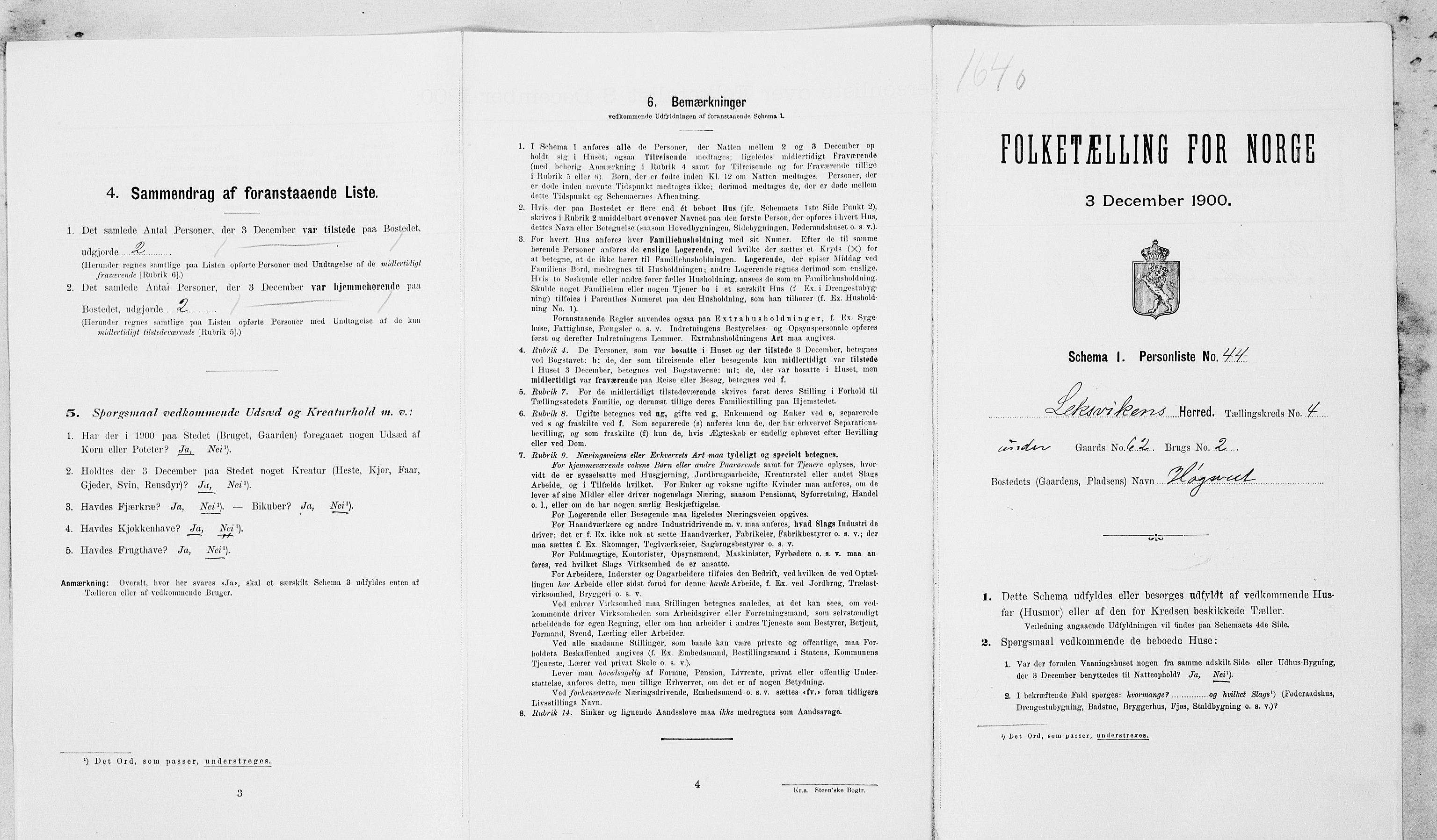 SAT, Folketelling 1900 for 1718 Leksvik herred, 1900, s. 550