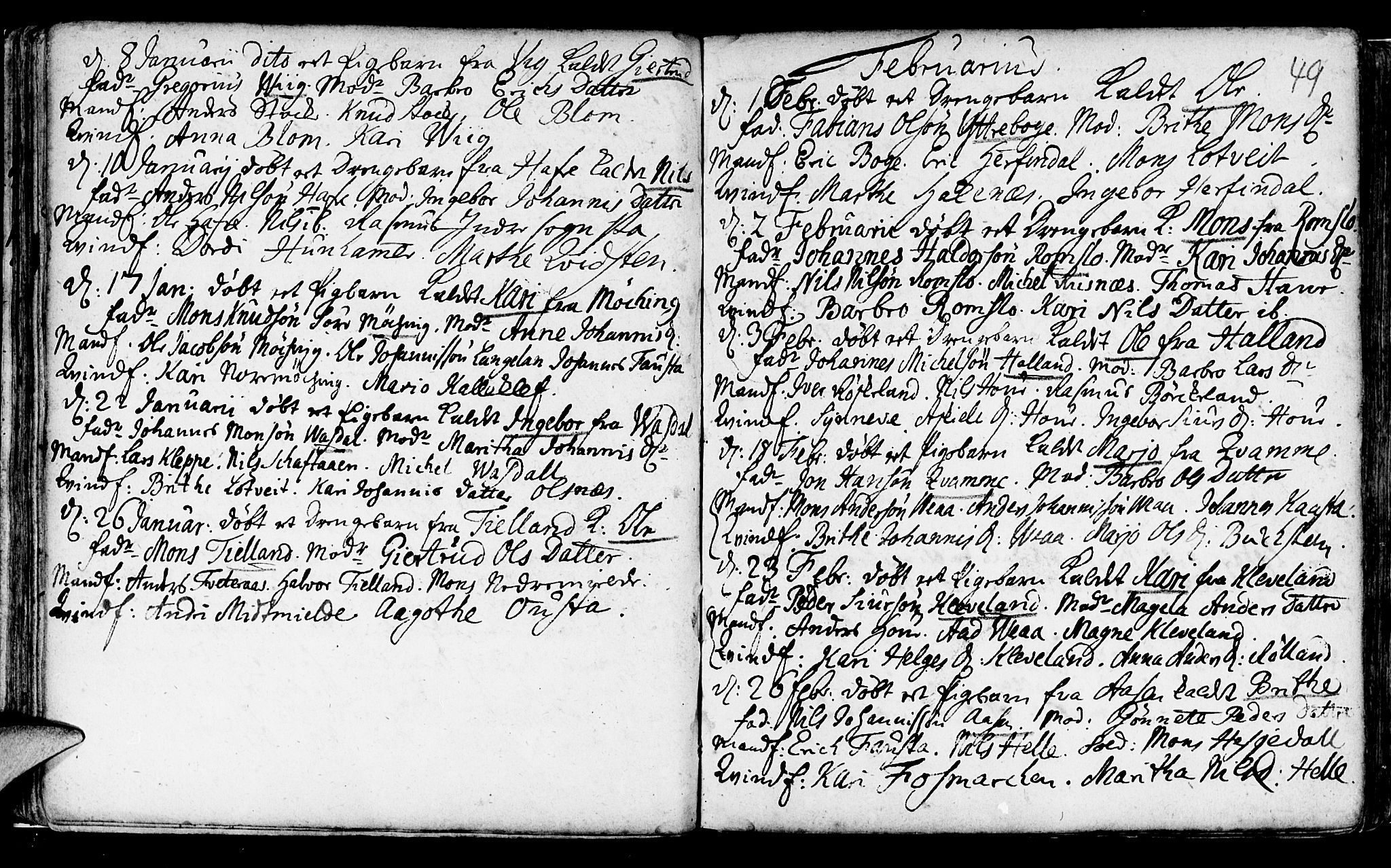 Haus sokneprestembete, AV/SAB-A-75601/H/Haa: Ministerialbok nr. A 5, 1733-1747, s. 49