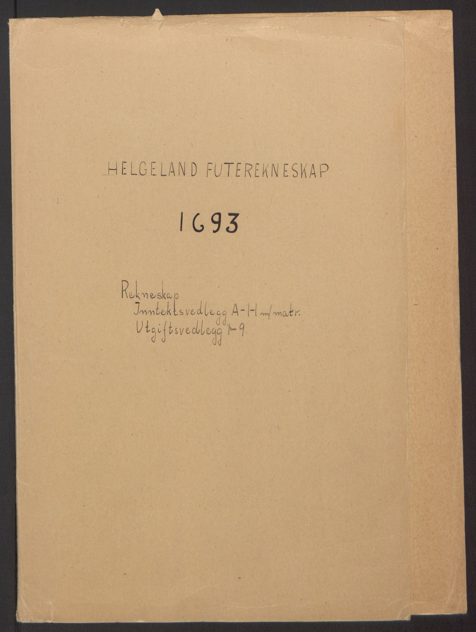 Rentekammeret inntil 1814, Reviderte regnskaper, Fogderegnskap, AV/RA-EA-4092/R65/L4505: Fogderegnskap Helgeland, 1693-1696, s. 2