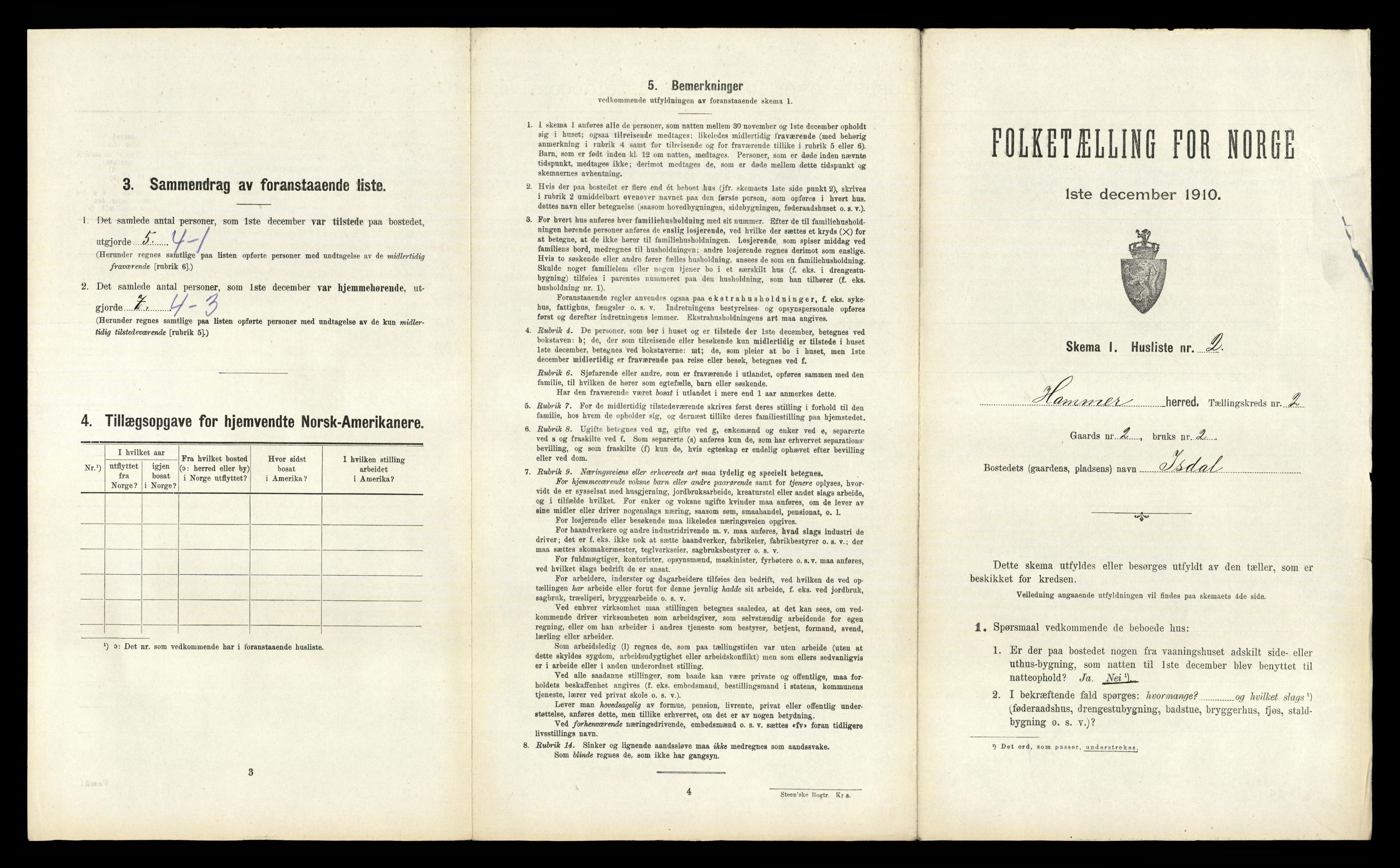 RA, Folketelling 1910 for 1254 Hamre herred, 1910, s. 76