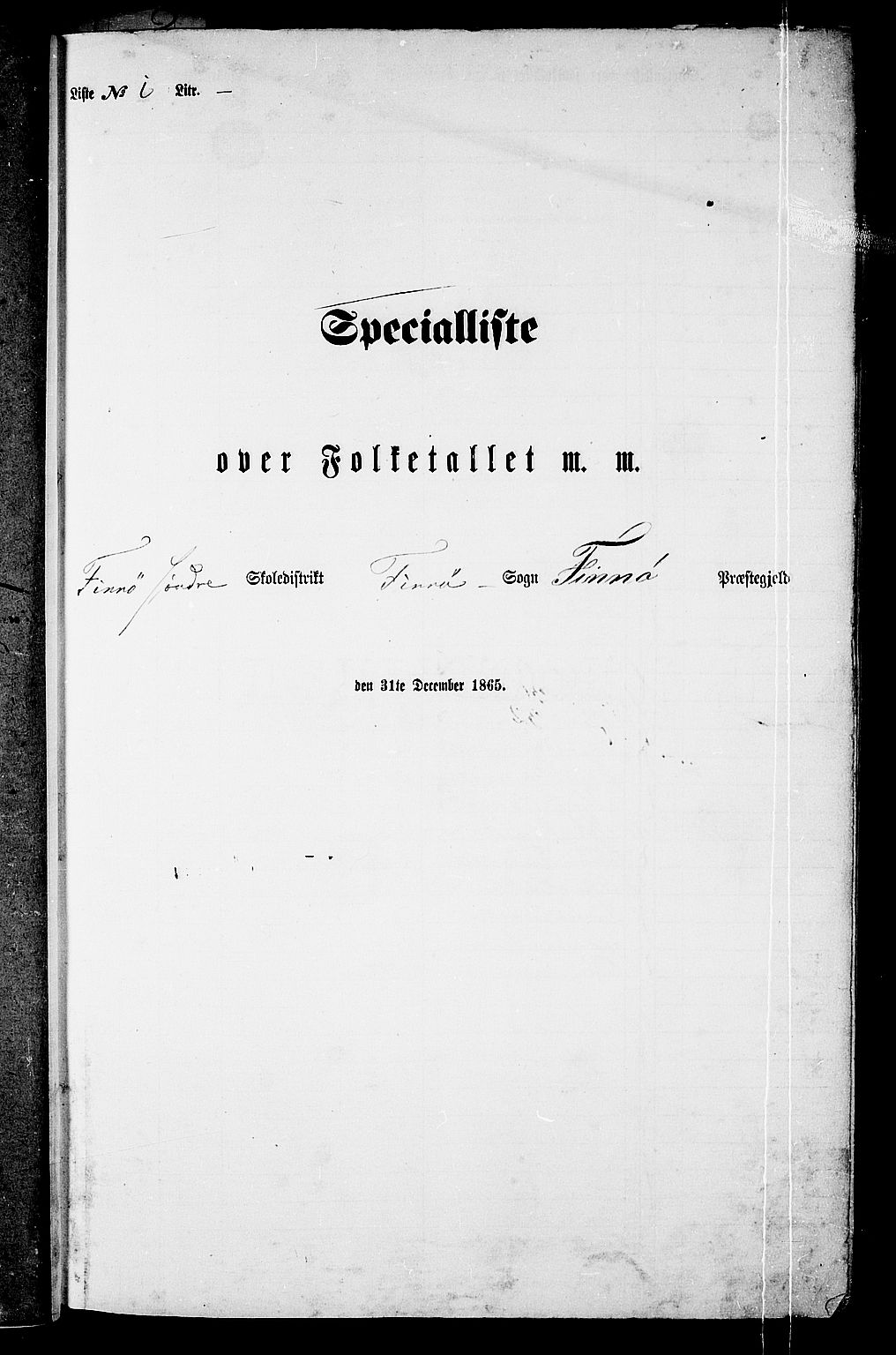 RA, Folketelling 1865 for 1141P Finnøy prestegjeld, 1865, s. 11