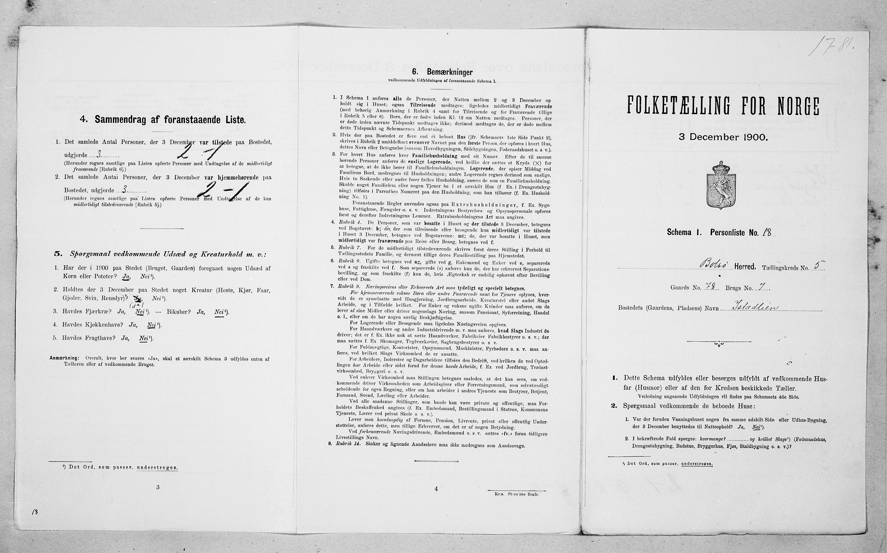 SAT, Folketelling 1900 for 1544 Bolsøy herred, 1900, s. 961