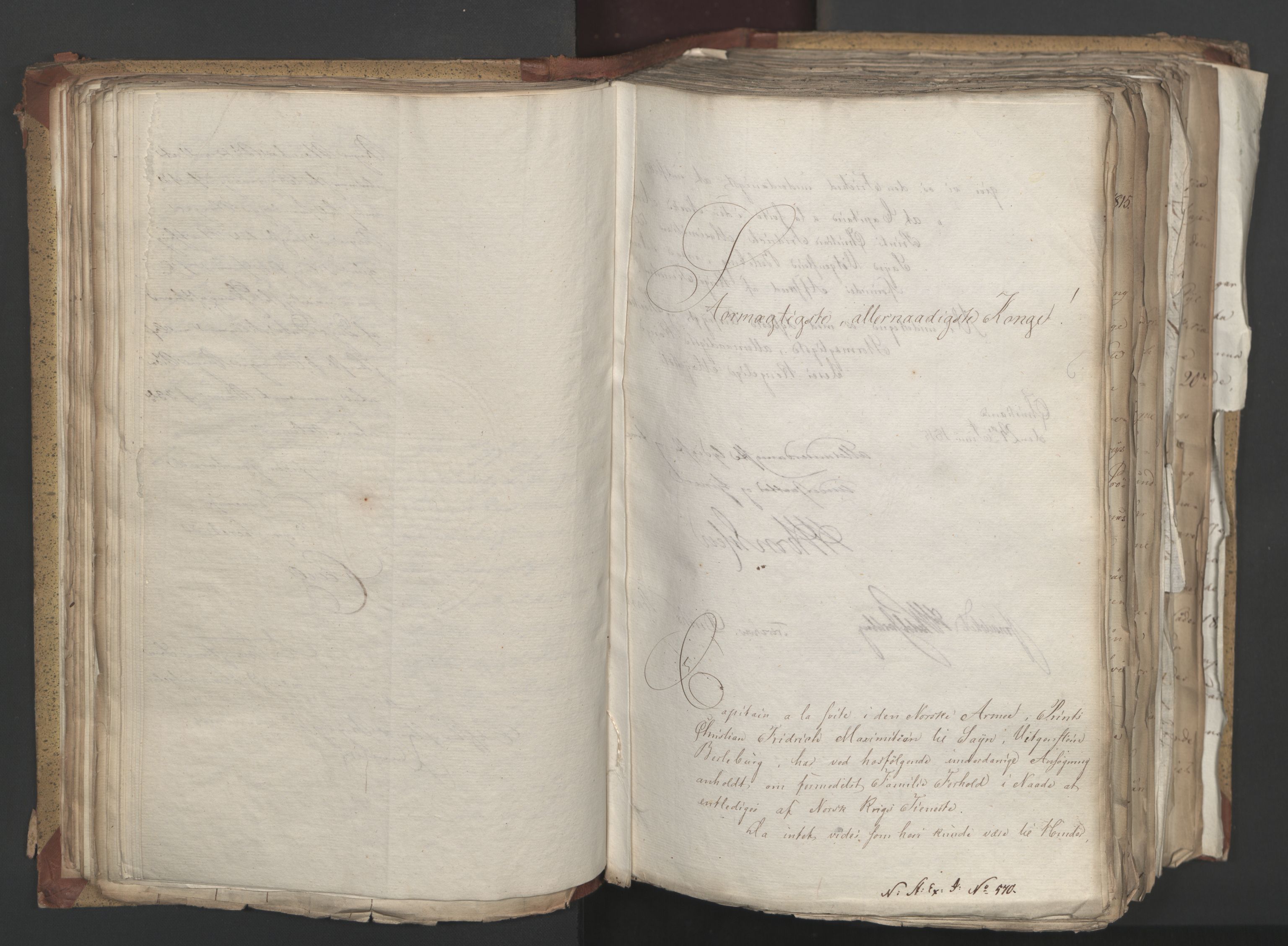 Statsrådsavdelingen i Stockholm, AV/RA-S-1003/D/Da/L0003: Regjeringsinnstillinger nr. 519-787, 1815, s. 110