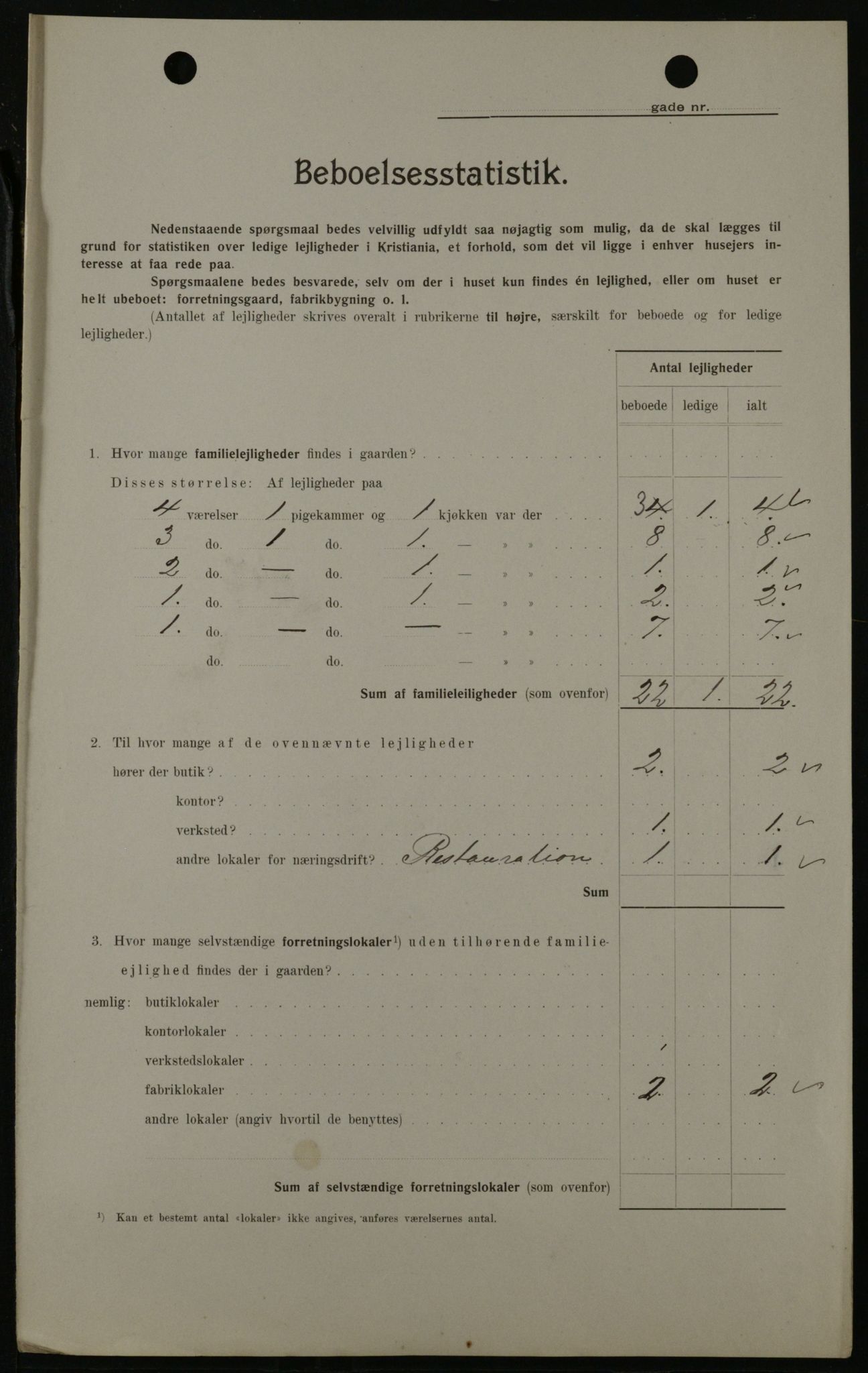 OBA, Kommunal folketelling 1.2.1908 for Kristiania kjøpstad, 1908, s. 10855