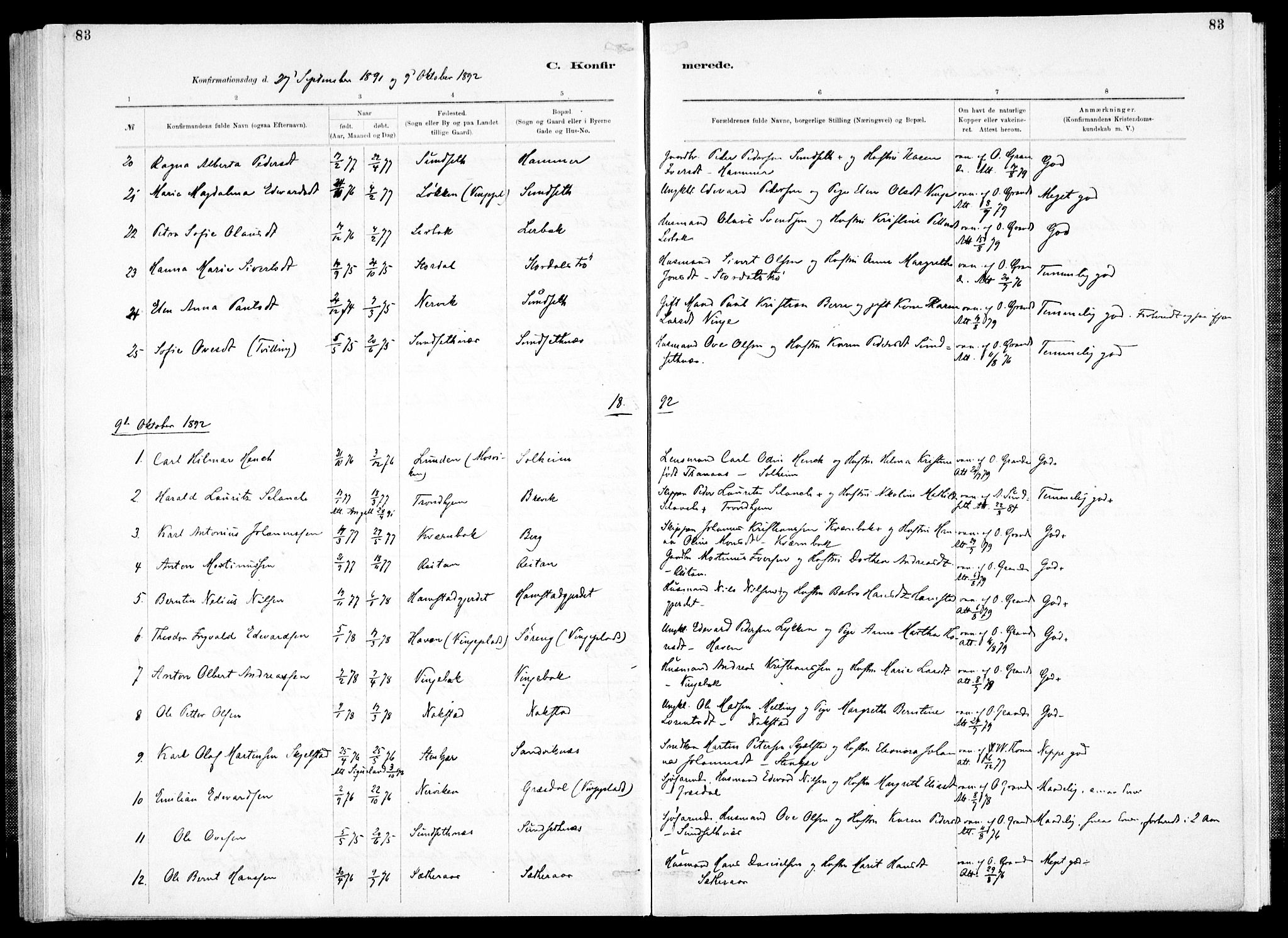 Ministerialprotokoller, klokkerbøker og fødselsregistre - Nord-Trøndelag, AV/SAT-A-1458/733/L0325: Ministerialbok nr. 733A04, 1884-1908, s. 83