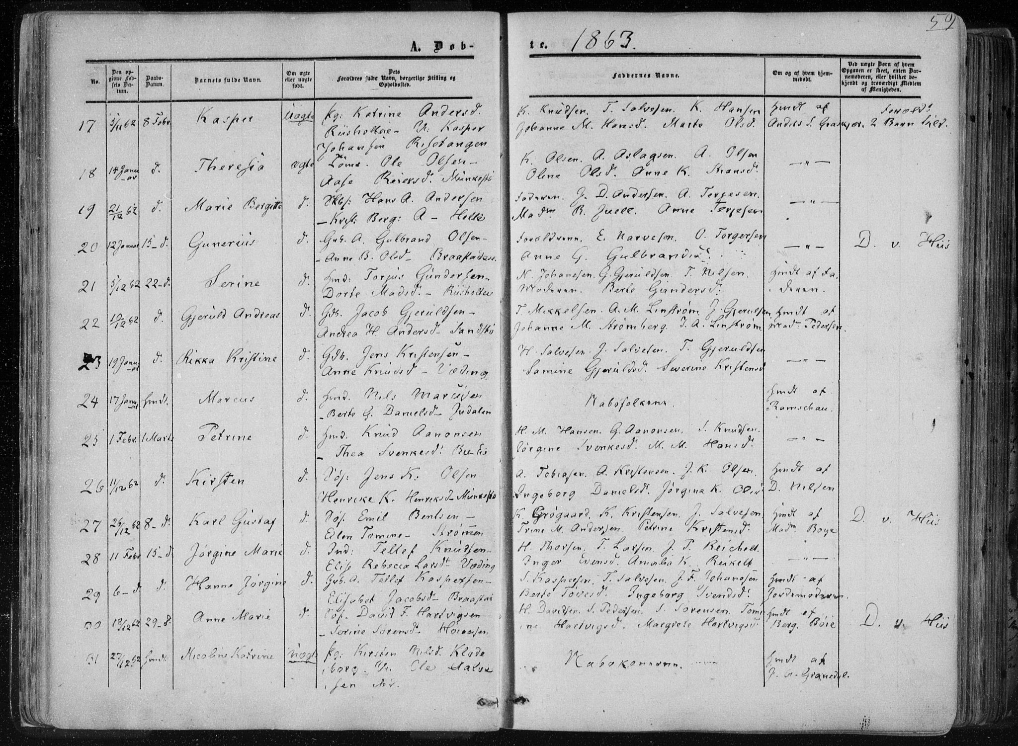 Øyestad sokneprestkontor, AV/SAK-1111-0049/F/Fa/L0015: Ministerialbok nr. A 15, 1857-1873, s. 59