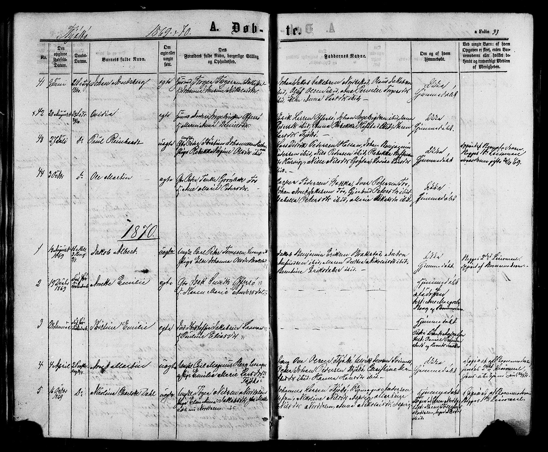 Ministerialprotokoller, klokkerbøker og fødselsregistre - Nordland, SAT/A-1459/817/L0262: Ministerialbok nr. 817A03/ 1, 1862-1877, s. 33