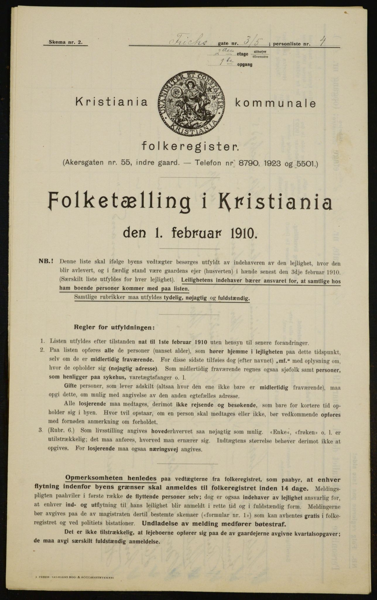 OBA, Kommunal folketelling 1.2.1910 for Kristiania, 1910, s. 25108