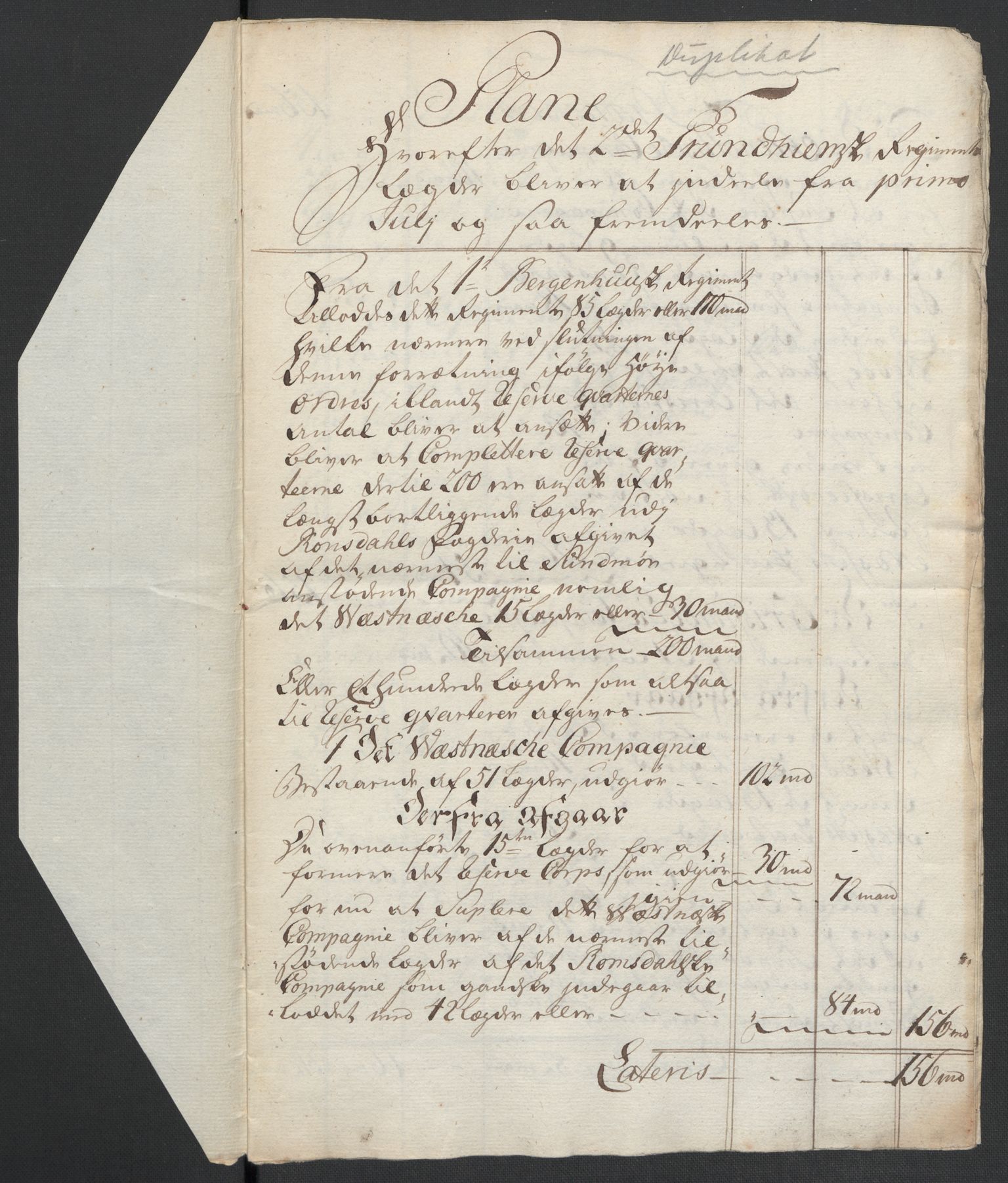 Kommanderende general (KG I) med Det norske krigsdirektorium, AV/RA-EA-5419/E/Ea/L0513: 2. Trondheimske regiment, 1765-1767, s. 307
