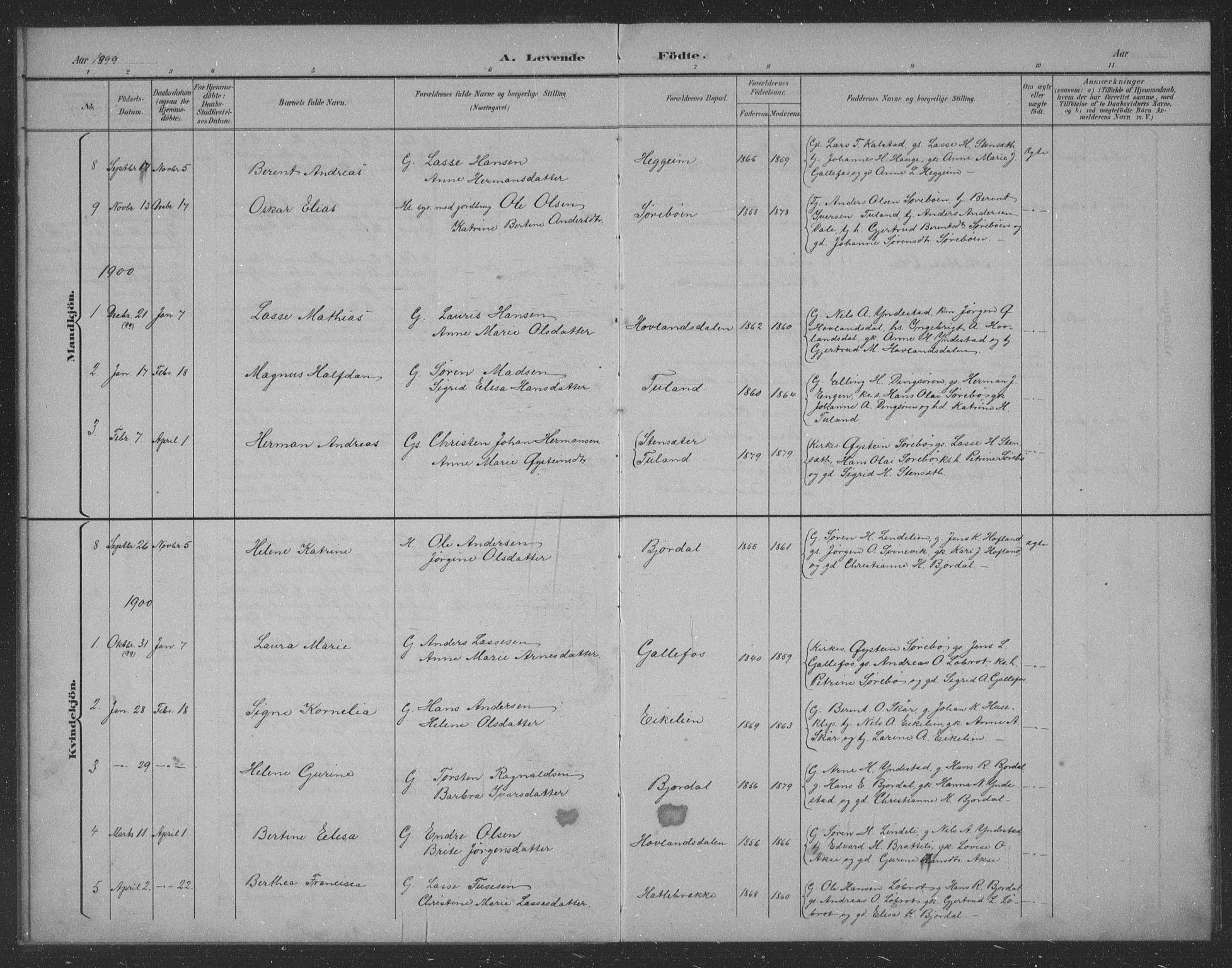 Fjaler sokneprestembete, AV/SAB-A-79801/H/Hab/Habd/L0002: Klokkerbok nr. D 2, 1892-1921