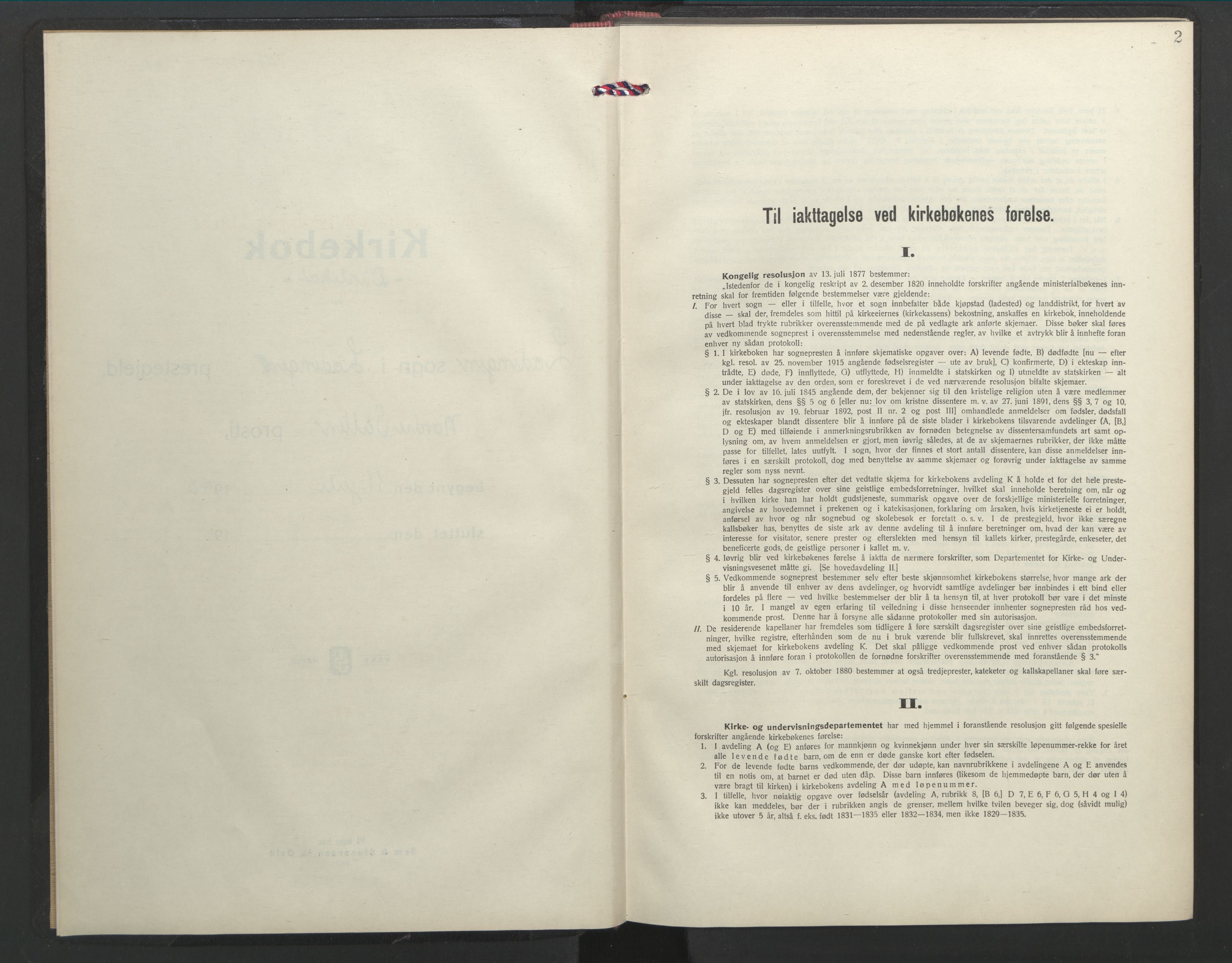 Ministerialprotokoller, klokkerbøker og fødselsregistre - Nordland, AV/SAT-A-1459/872/L1052: Klokkerbok nr. 872C08, 1943-1947, s. 2