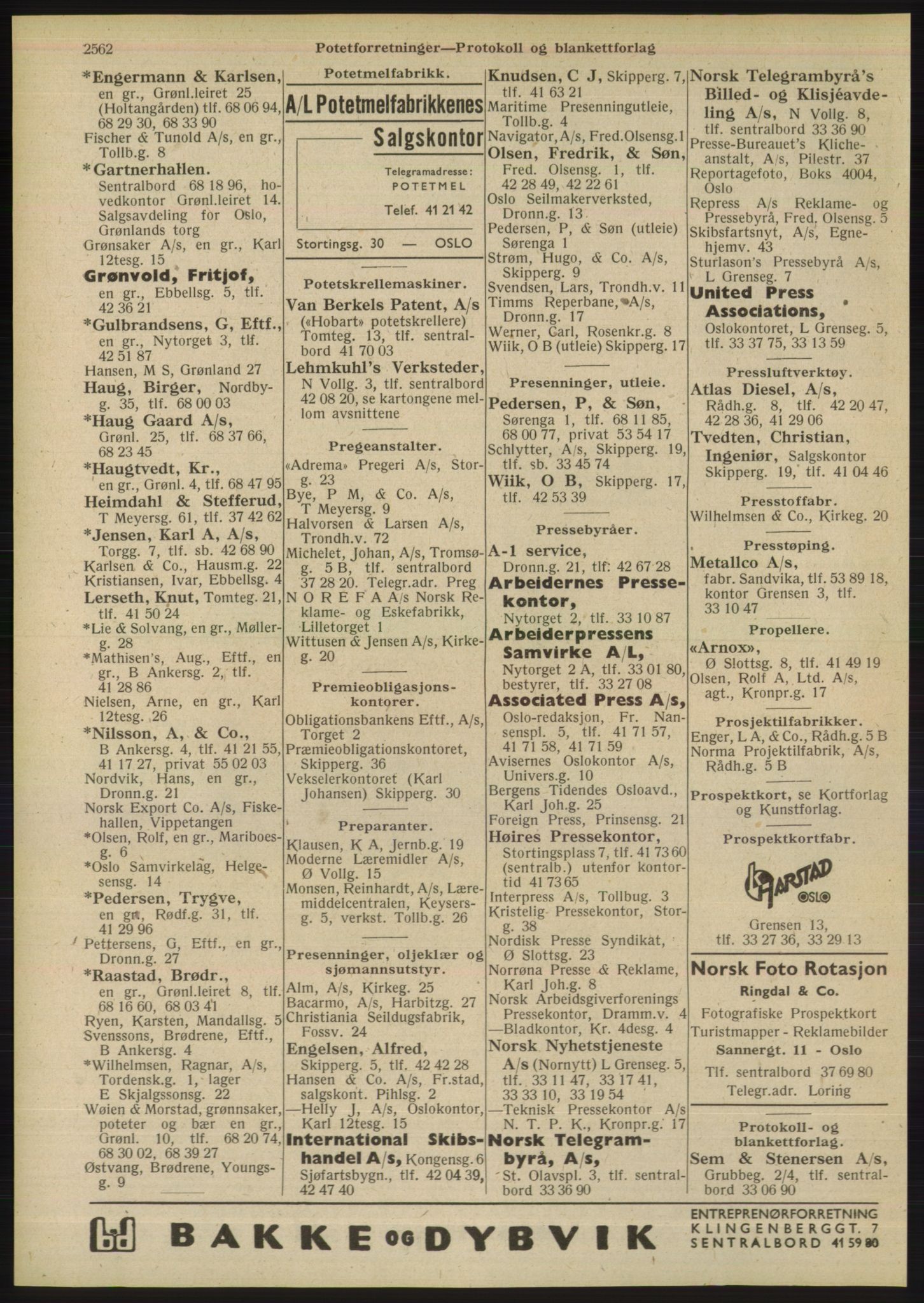 Kristiania/Oslo adressebok, PUBL/-, 1948, s. 2562