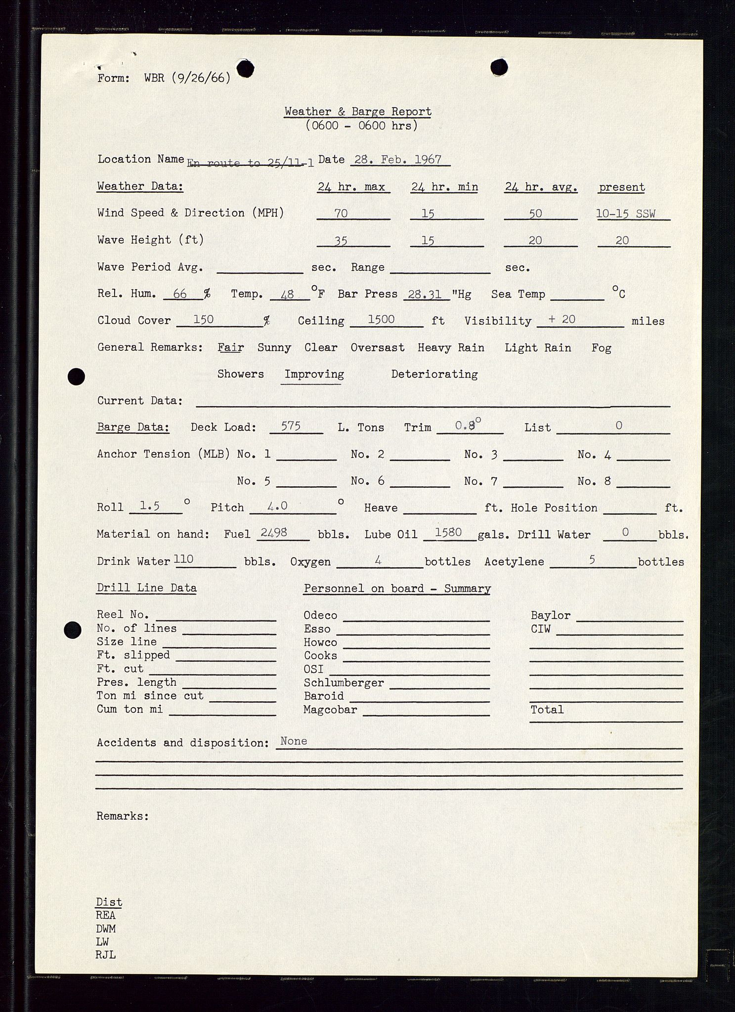 Pa 1512 - Esso Exploration and Production Norway Inc., AV/SAST-A-101917/E/Ea/L0011: Well 25/11-1, 1966-1967, s. 613