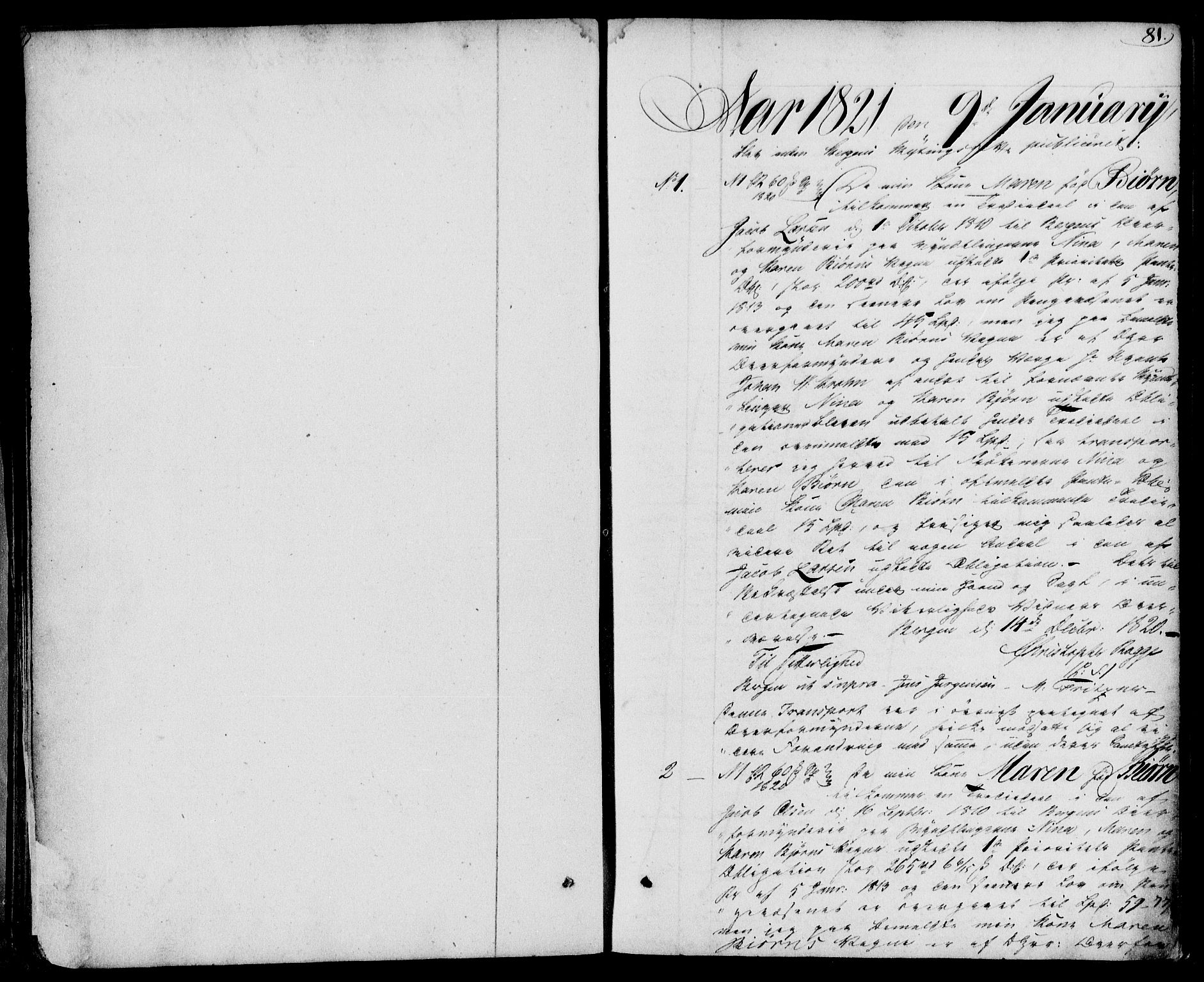 Byfogd og Byskriver i Bergen, SAB/A-3401/03/03Ba/L0025: Pantebok nr. II.B.a.25, 1820-1823, s. 81