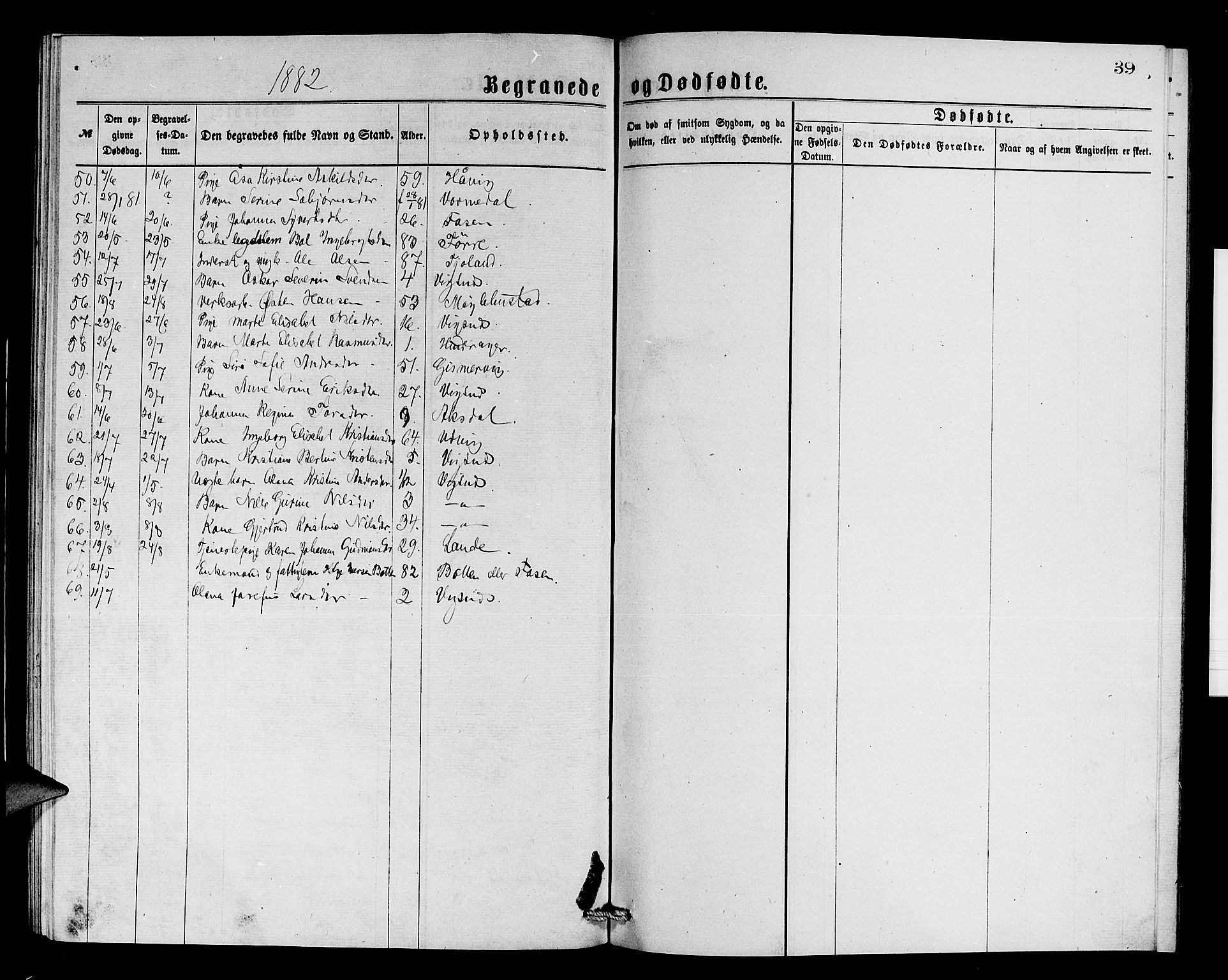 Avaldsnes sokneprestkontor, AV/SAST-A -101851/H/Ha/Hab/L0006: Klokkerbok nr. B 6, 1871-1882, s. 39