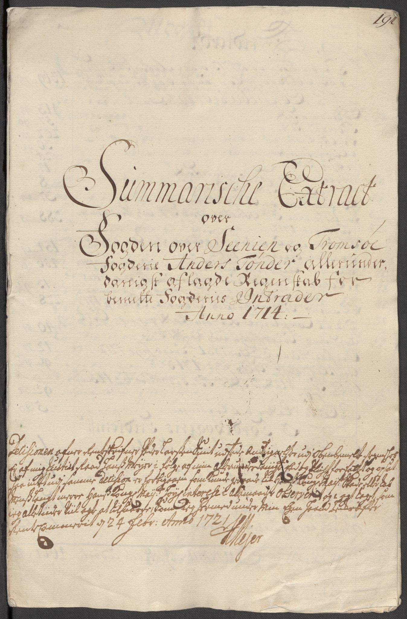 Rentekammeret inntil 1814, Reviderte regnskaper, Fogderegnskap, RA/EA-4092/R68/L4760: Fogderegnskap Senja og Troms, 1714, s. 24