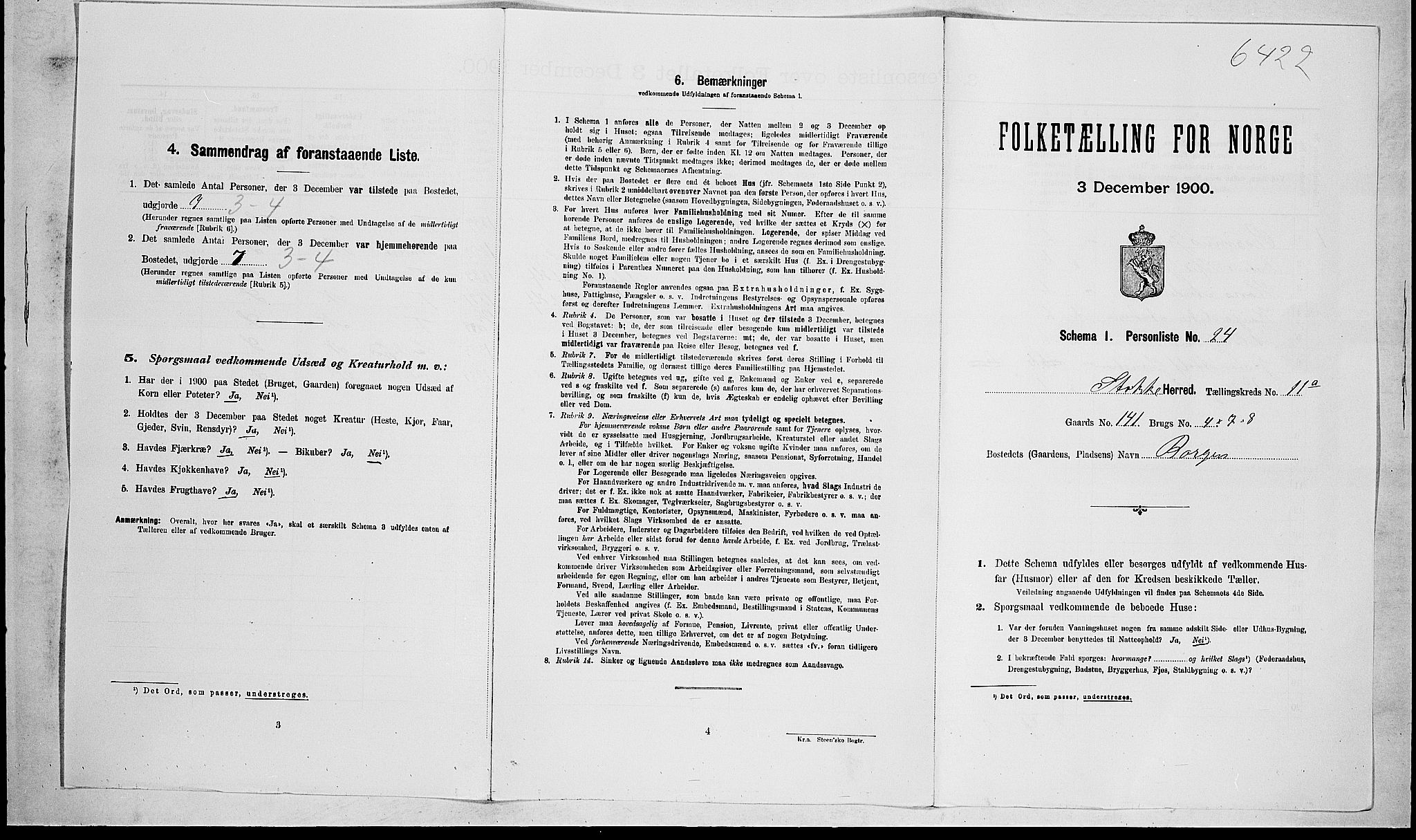 RA, Folketelling 1900 for 0720 Stokke herred, 1900, s. 1792