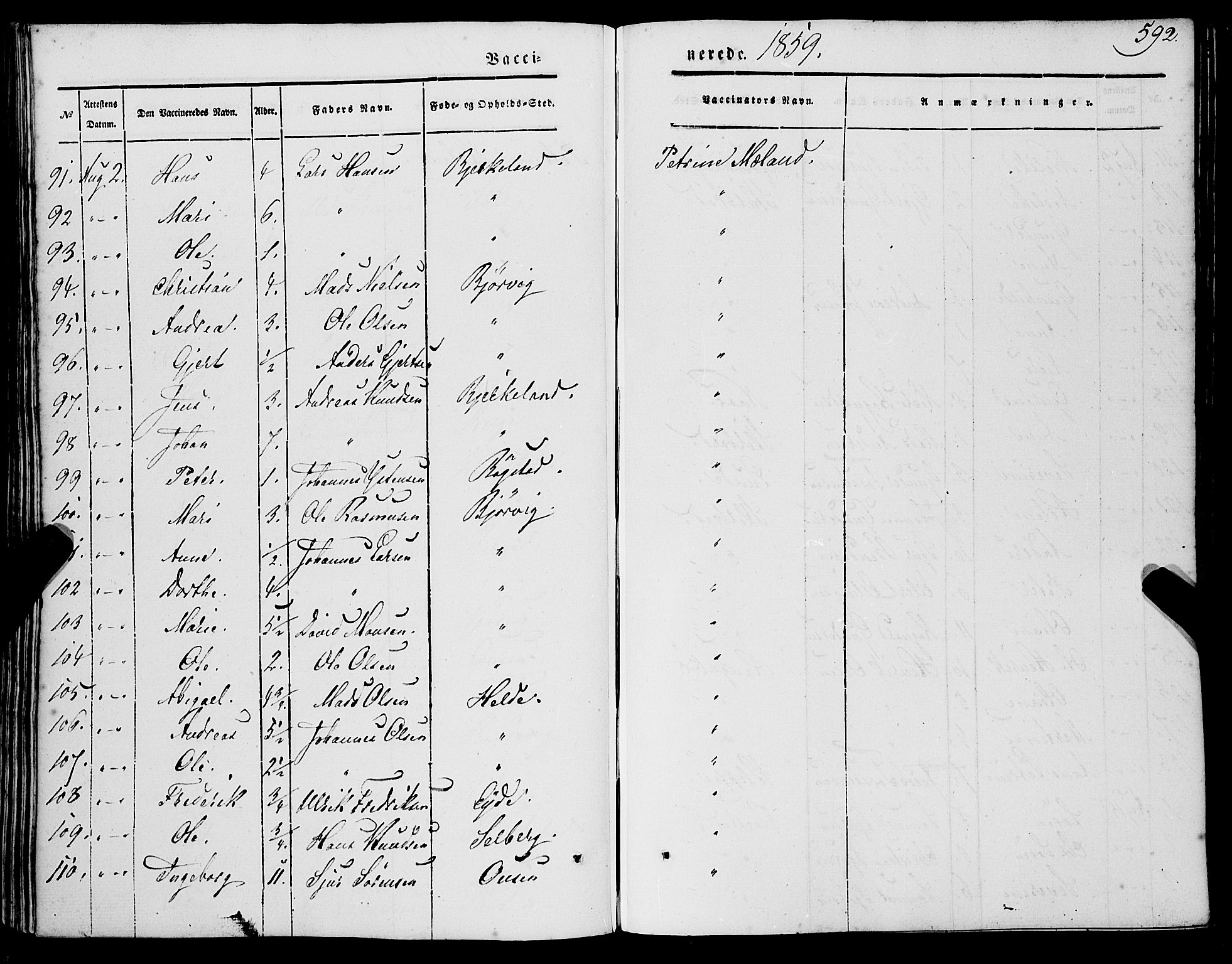 Gaular sokneprestembete, AV/SAB-A-80001/H/Haa: Ministerialbok nr. A 4II, 1841-1859, s. 592