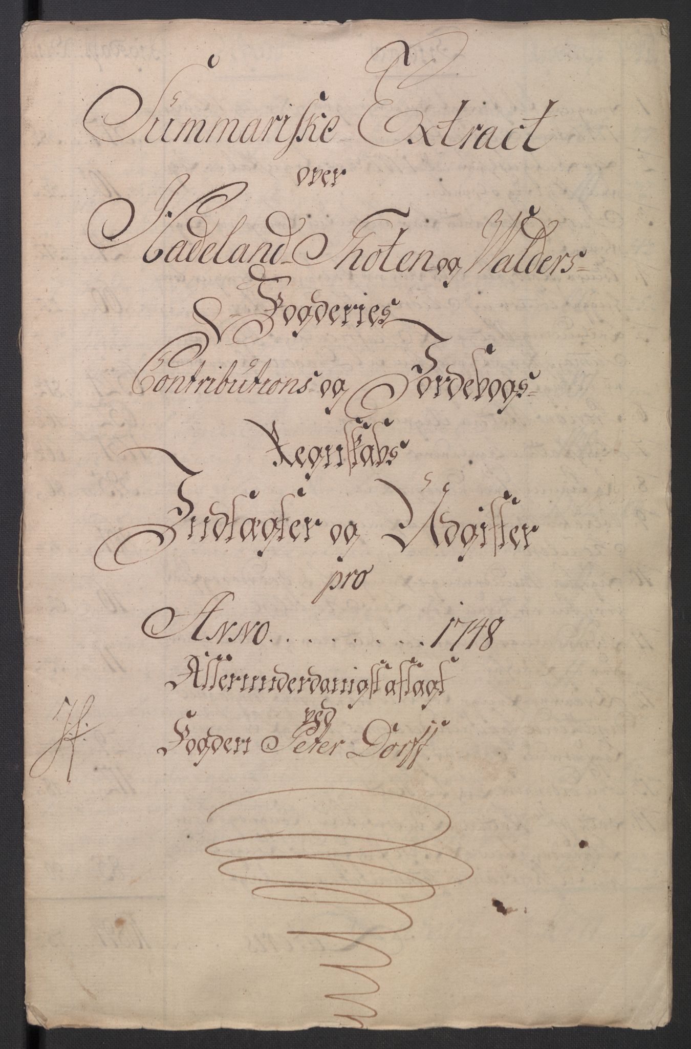 Rentekammeret inntil 1814, Reviderte regnskaper, Fogderegnskap, AV/RA-EA-4092/R18/L1346: Fogderegnskap Hadeland, Toten og Valdres, 1747-1748, s. 293