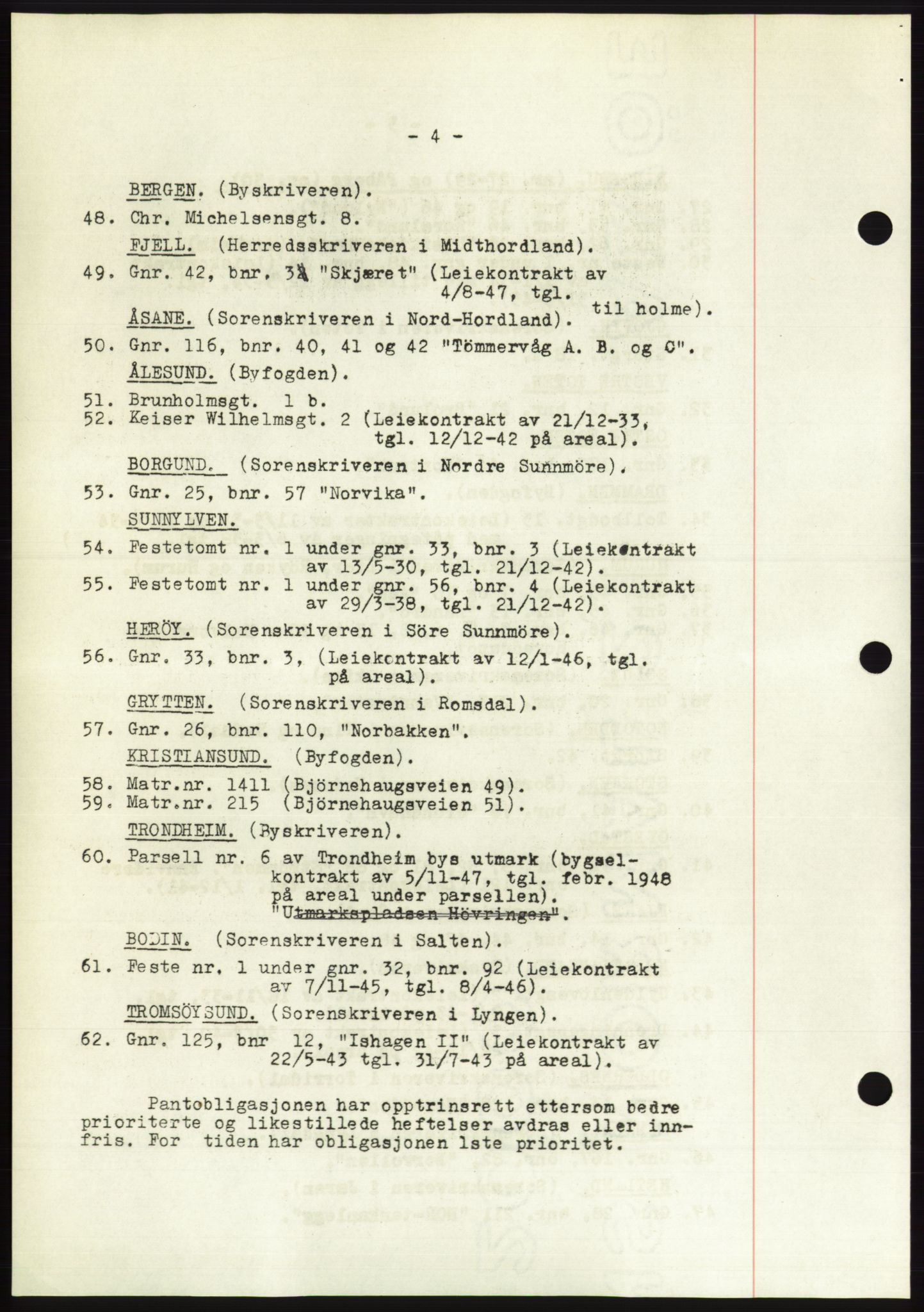 Søre Sunnmøre sorenskriveri, AV/SAT-A-4122/1/2/2C/L0116: Pantebok nr. 4B, 1948-1949, Dagboknr: 208/1949