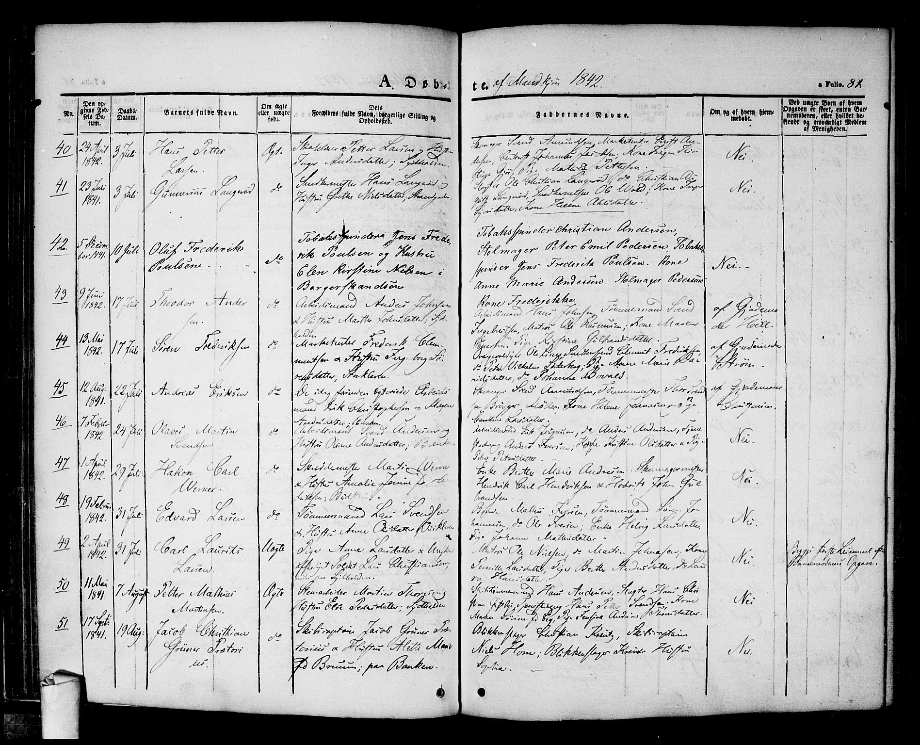 Halden prestekontor Kirkebøker, SAO/A-10909/F/Fa/L0005: Ministerialbok nr. I 5, 1834-1845, s. 81