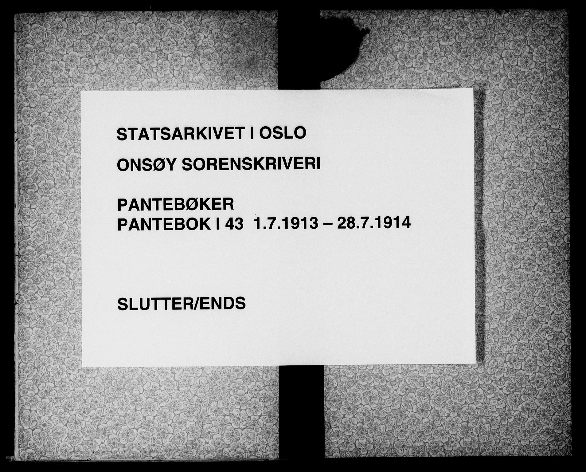 Onsøy sorenskriveri, SAO/A-10474/G/Ga/Gaa/L0043: Pantebok nr. I 43, 1913-1914